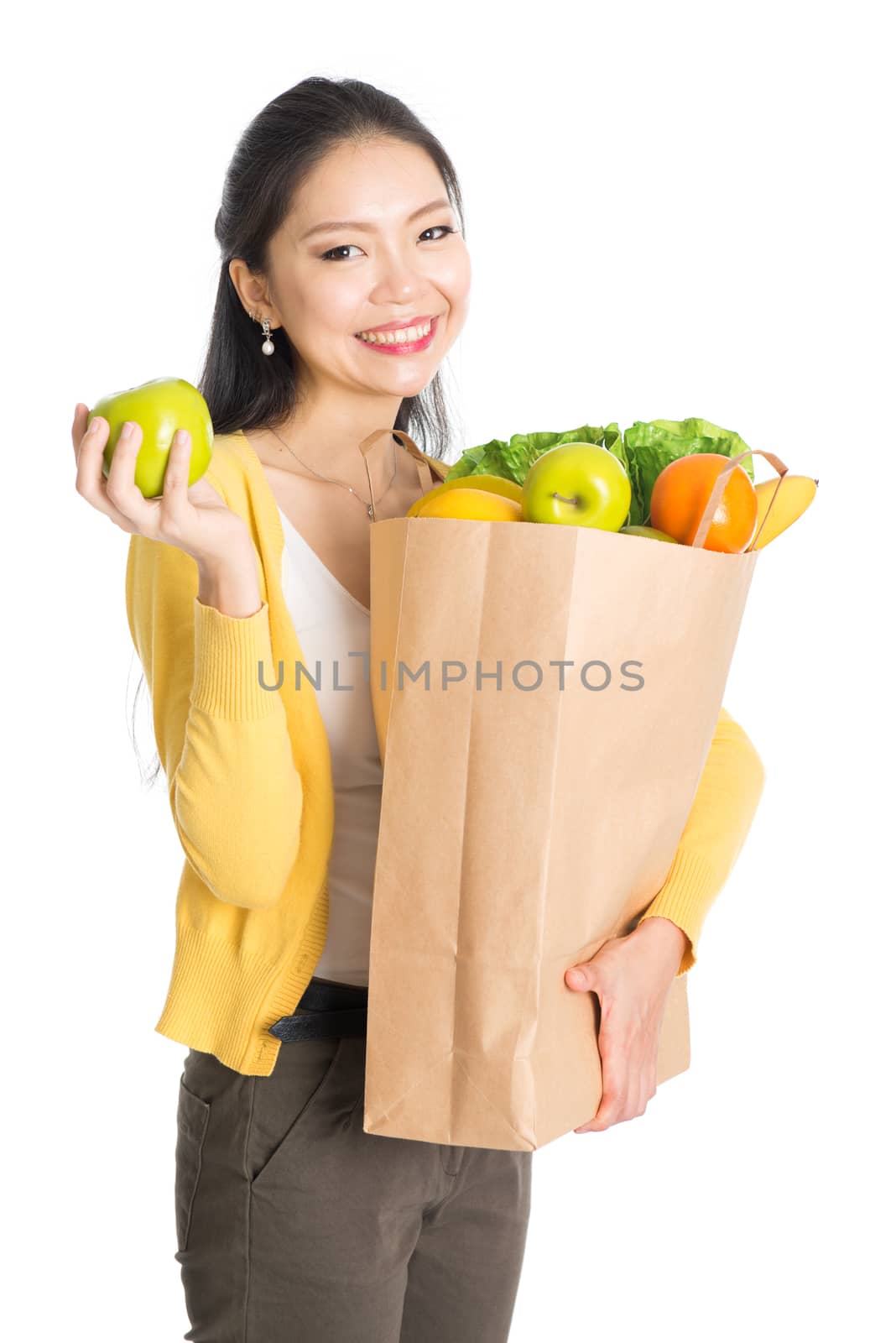 Woman Grocery shopping  by szefei