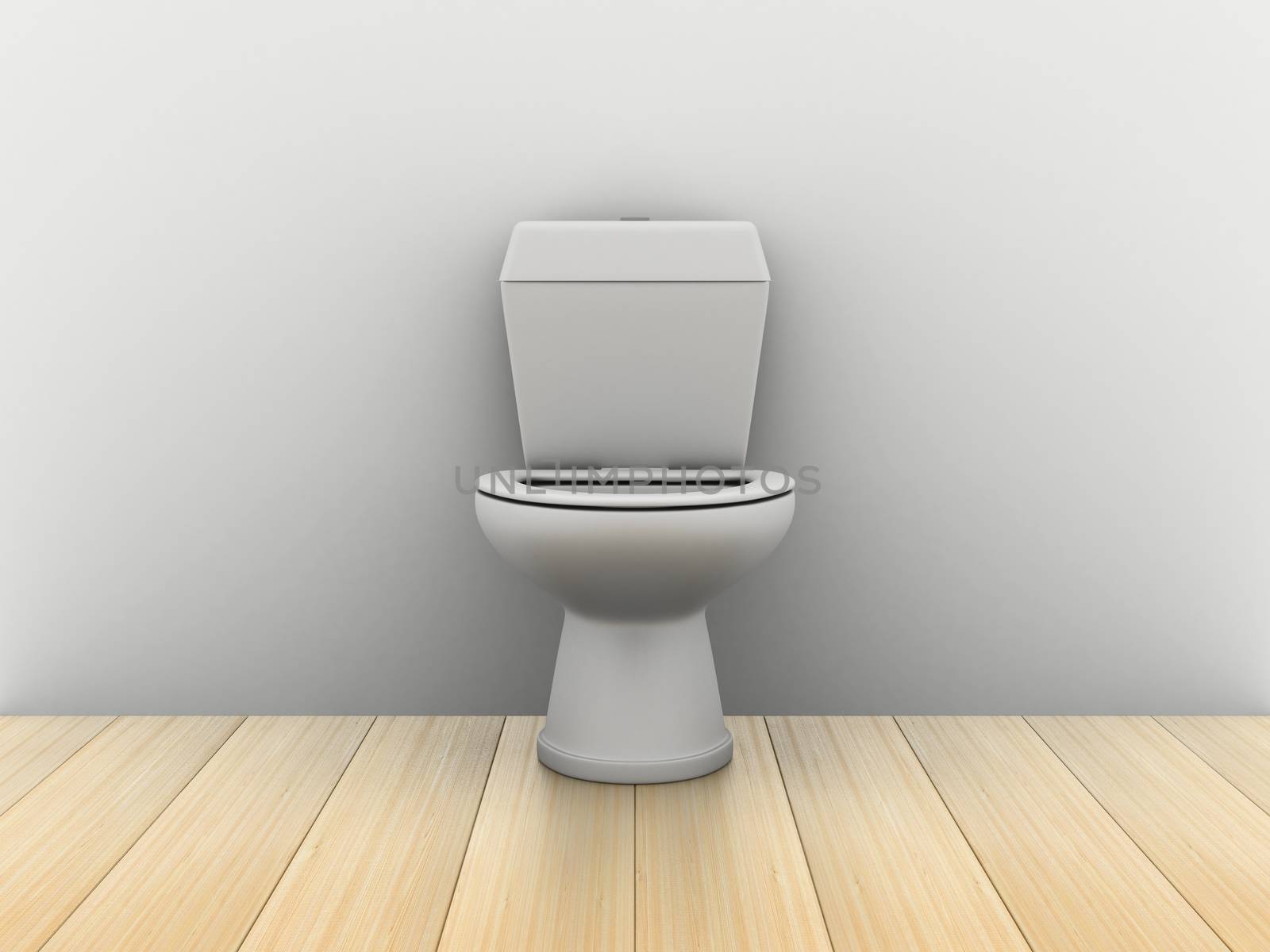 Room with water closet. 3D image by ISerg