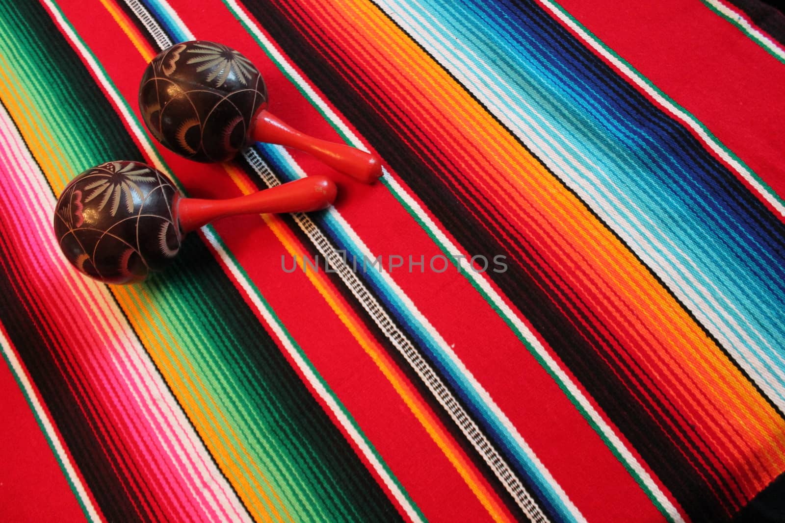 Mexico traditional cinco de mayo rug poncho fiesta background with stripes copy space