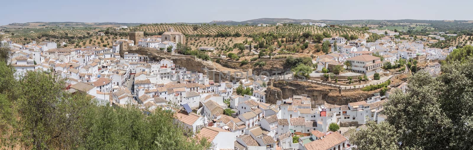 Panoramic view of Setenil de las Bodegas, Cadiz, Spain by max8xam