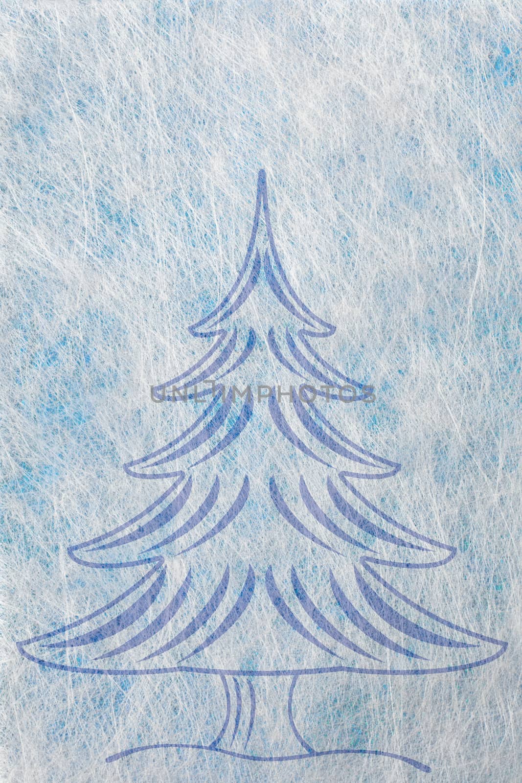 Abstract christmas tree and space for text, christmas card