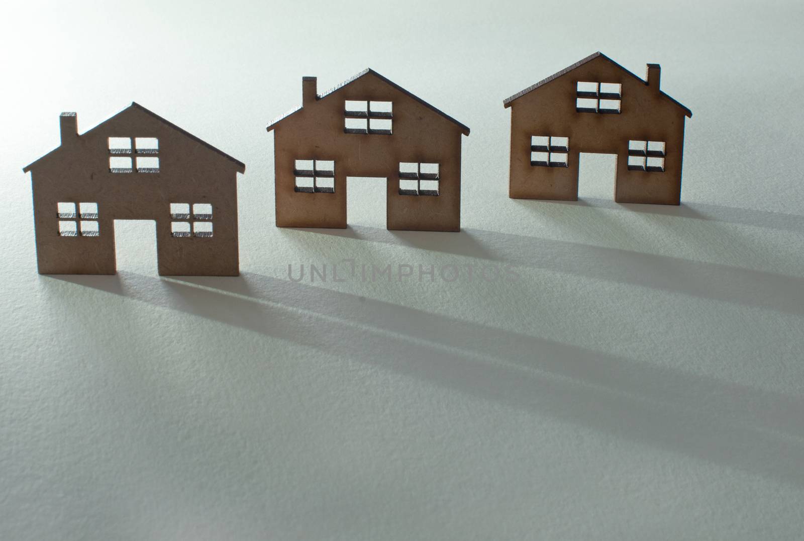 Three small houses in a row 