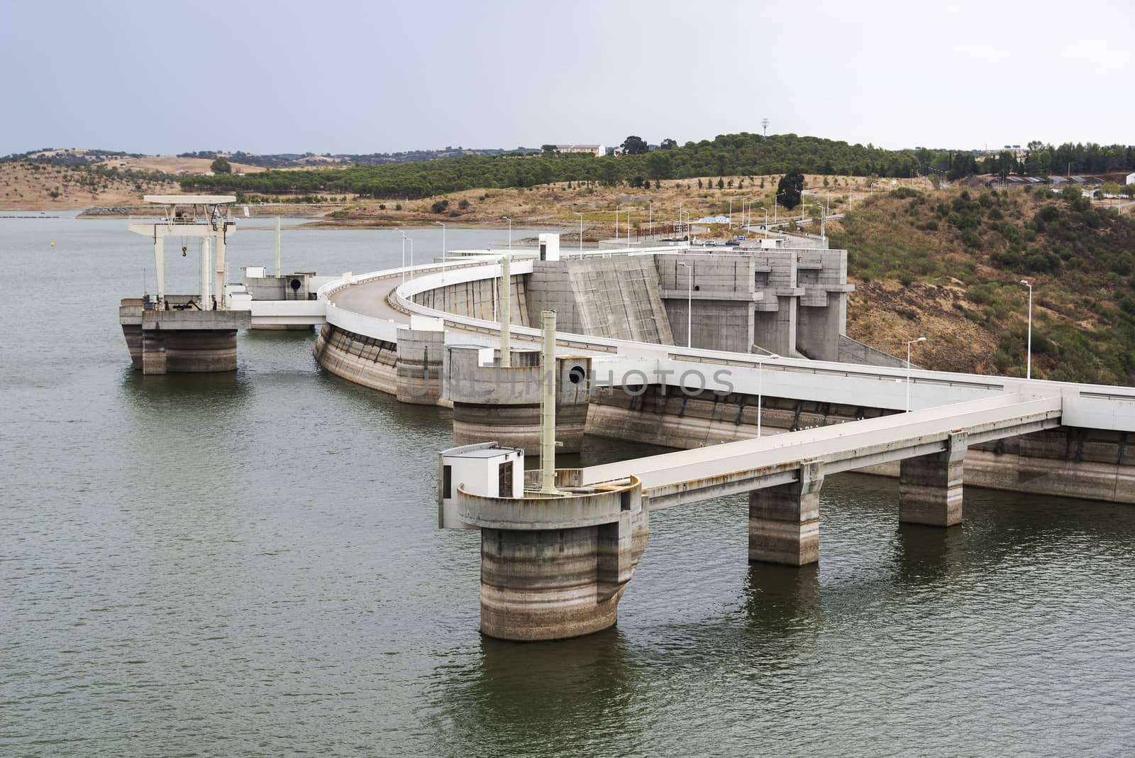 Hydroelectric Power Station of Alqueva. In the Alentejo in Alqueva Lake is this piece of modern engineering.