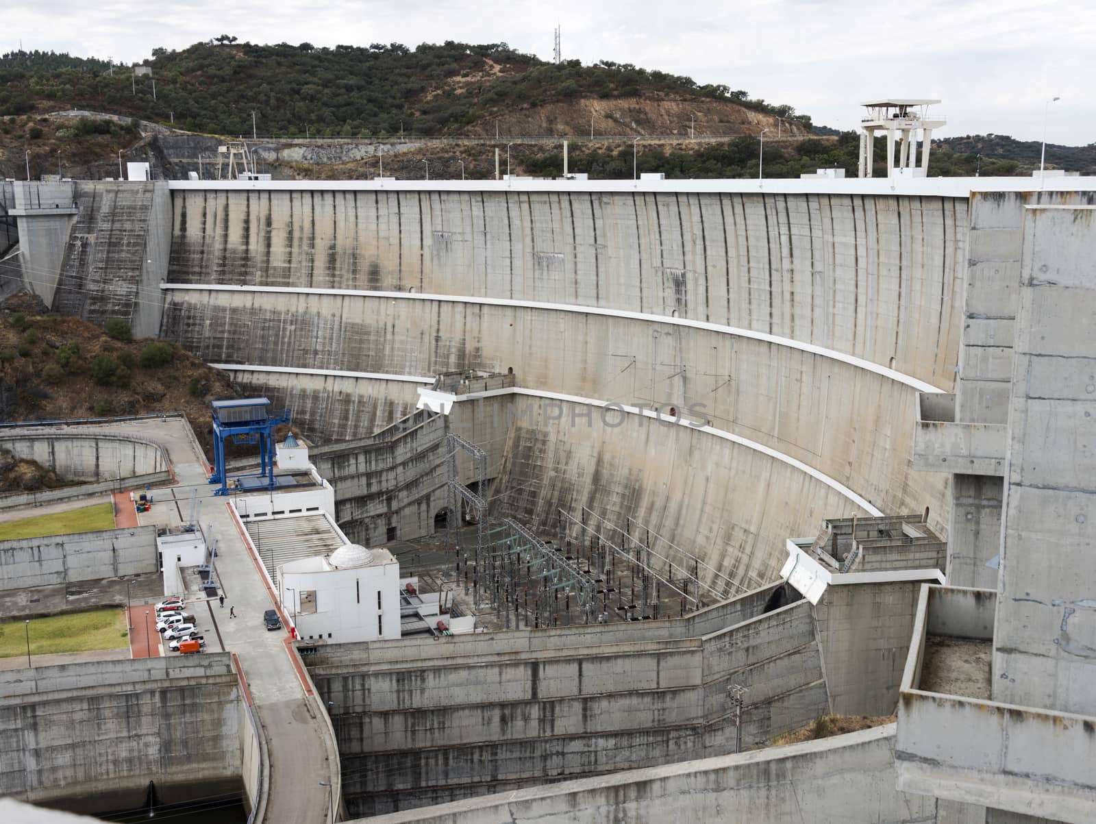 Hydroelectric Power Station of Alqueva. In the Alentejo in Alqueva Lake is this piece of modern engineering.