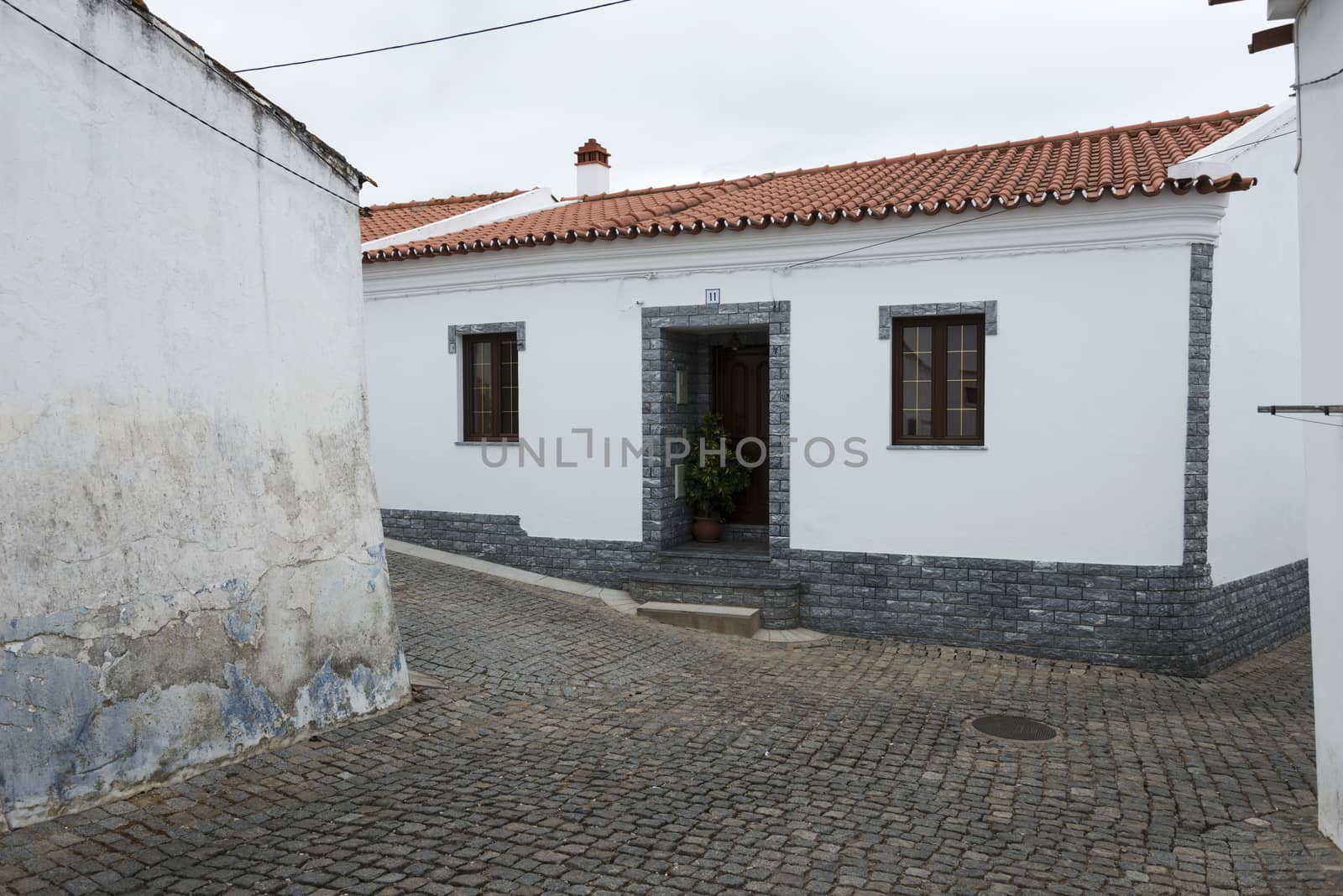 typical old house in moura a city in alentejo area portugal