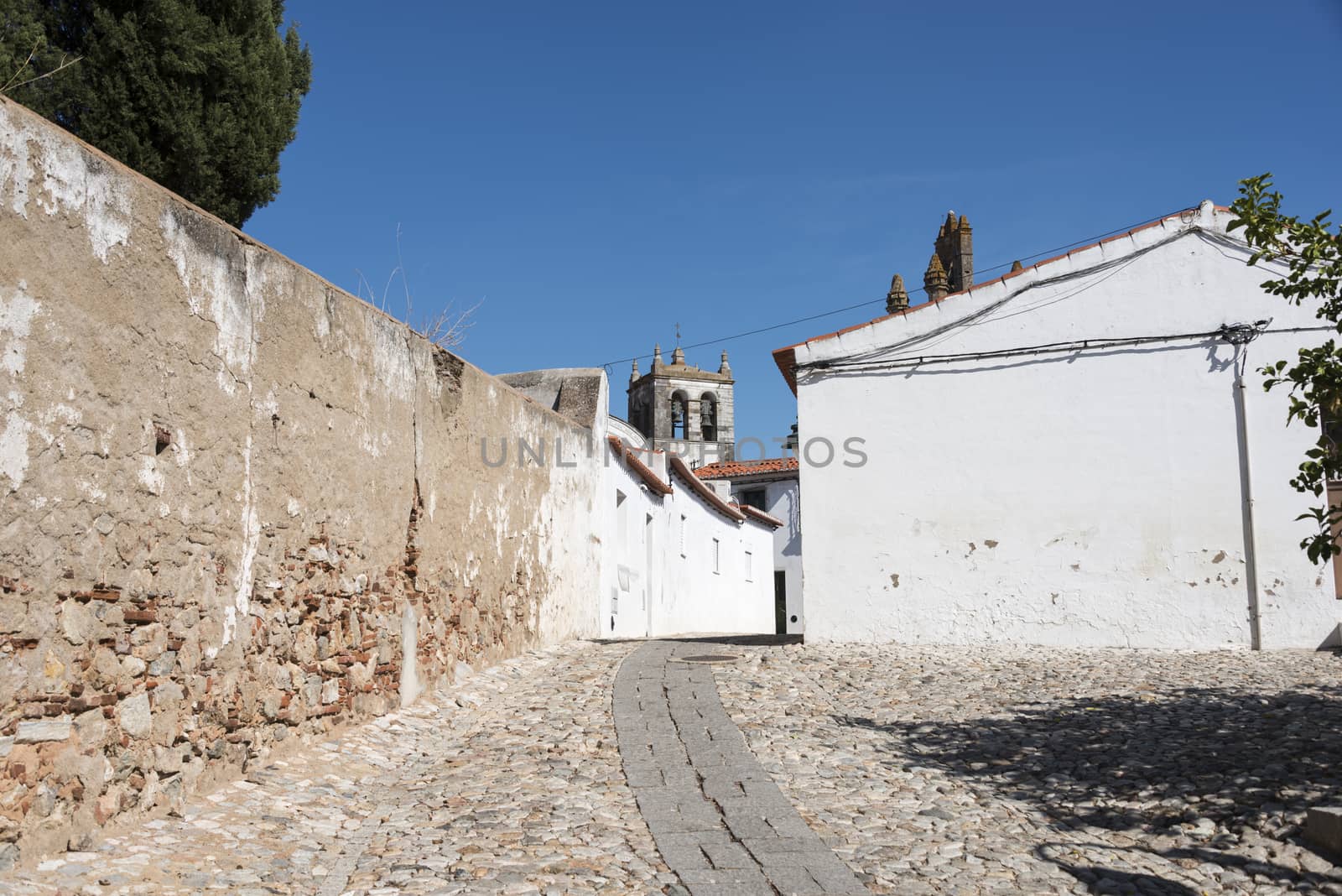old street in the alentejo place moura