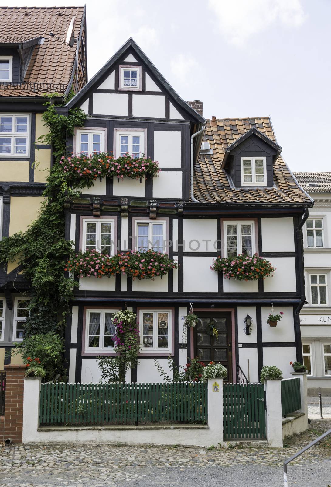 half timbered house in quedlinburg germany