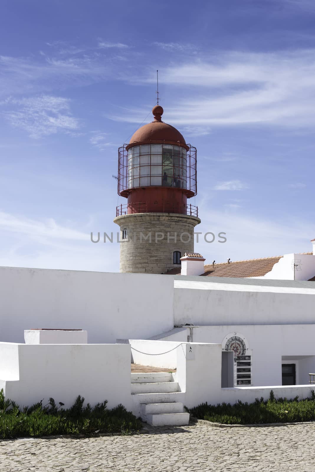 Portugal Algarve Region Sagres Lighthouse at "Cape Saint Vincent" - "Cabo Sao Vicente" - Continental Europe's most South-westerly point