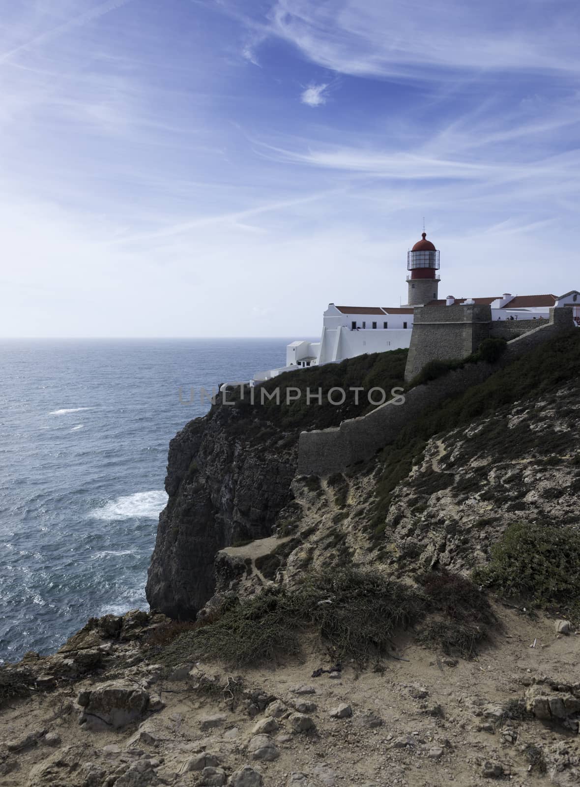 Portugal Algarve Region Sagres Lighthouse at "Cape Saint Vincent" - "Cabo Sao Vicente" - Continental Europe's most South-westerly point