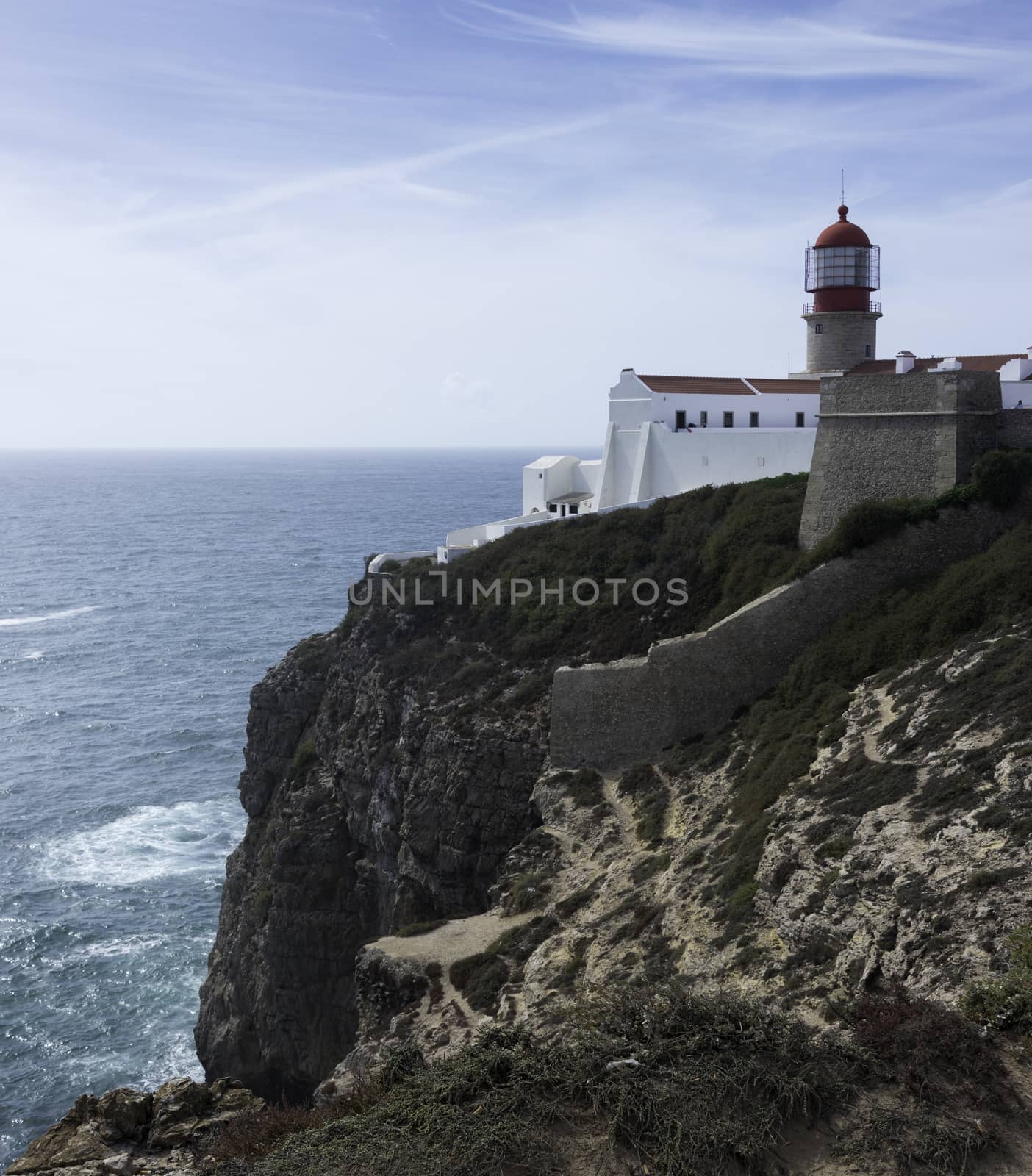 Portugal Algarve Region Sagres Lighthouse at "Cape Saint Vincent" - "Cabo Sao Vicente" - Continental Europe's most South-westerly point