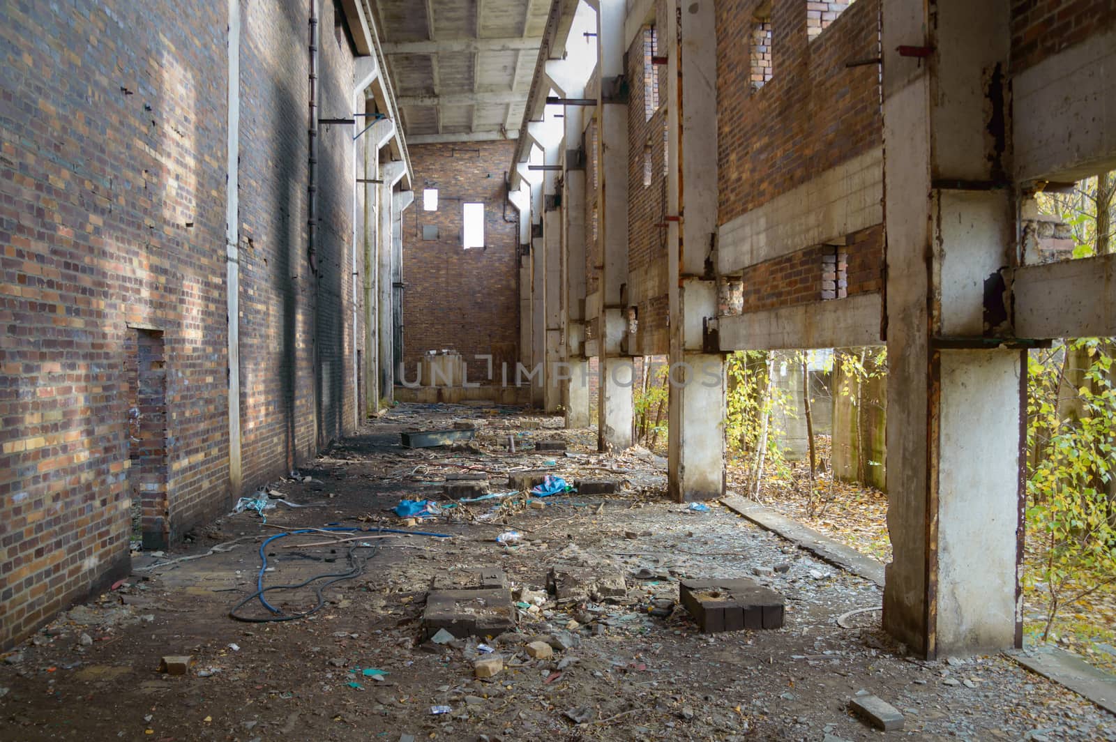 ruins of a very heavily polluted industrial factory, industrial series