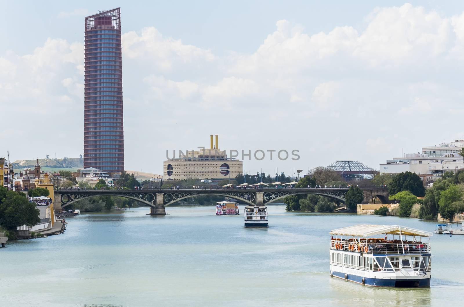 Guadalquivir river, Seville Tower, Triana bridge, Seville, Spain by max8xam