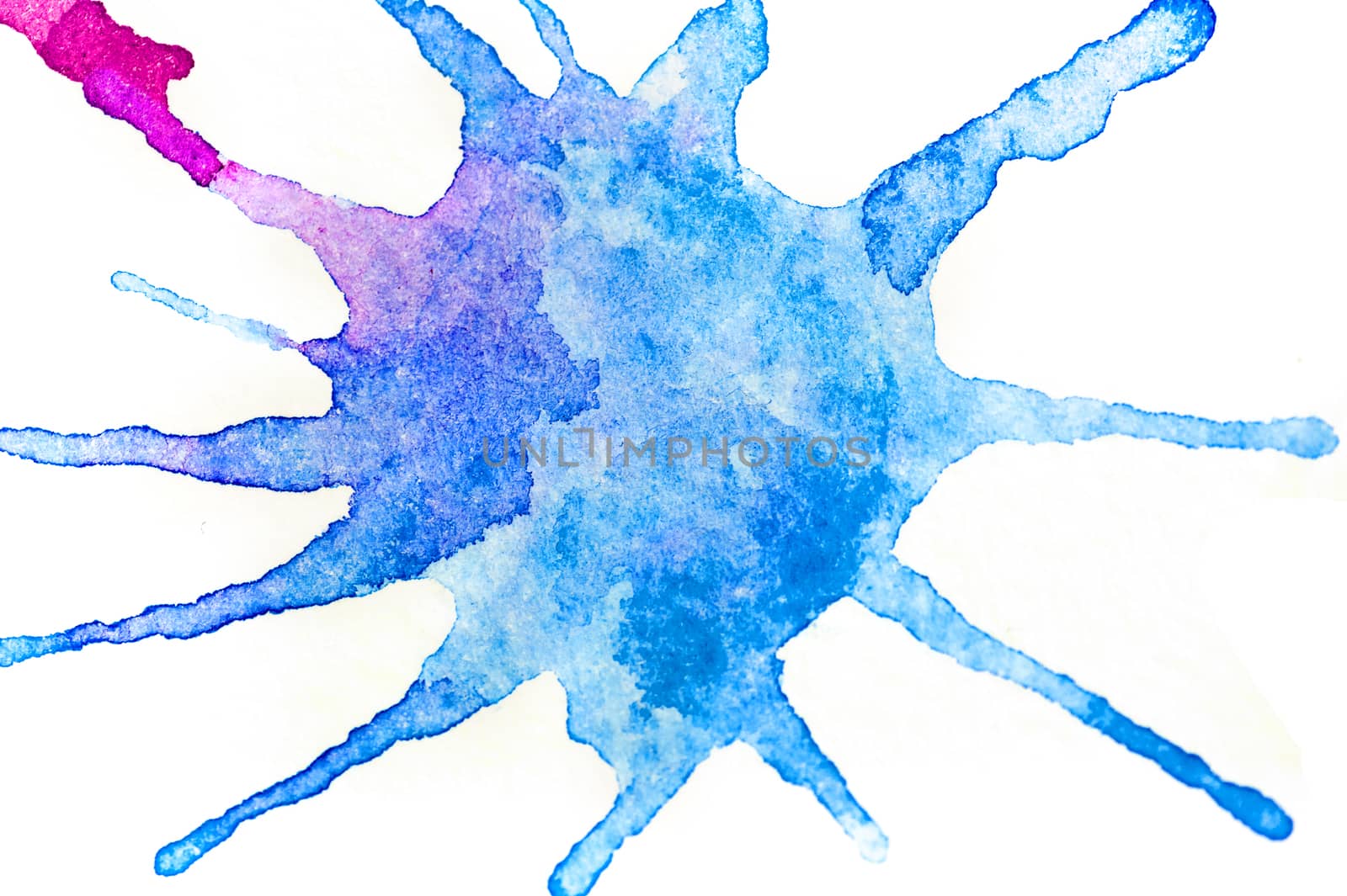 abstract watercolor background as blots on white background.