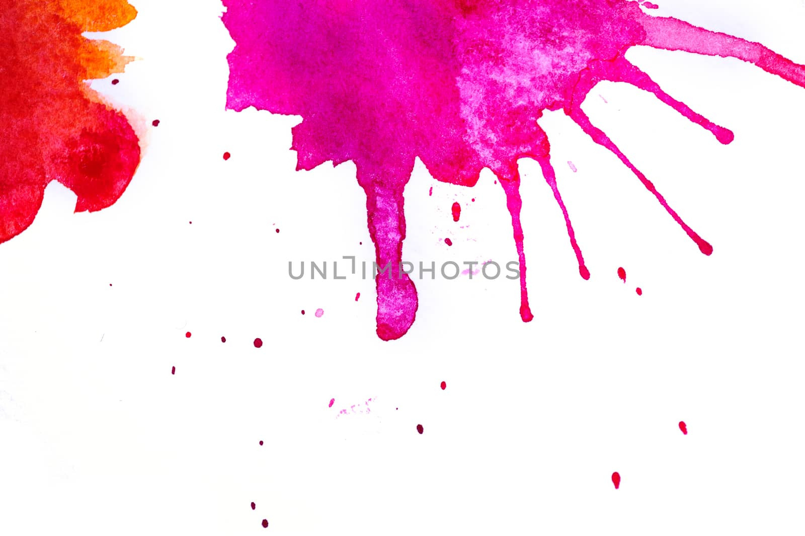 abstract watercolor background as blots on white background.