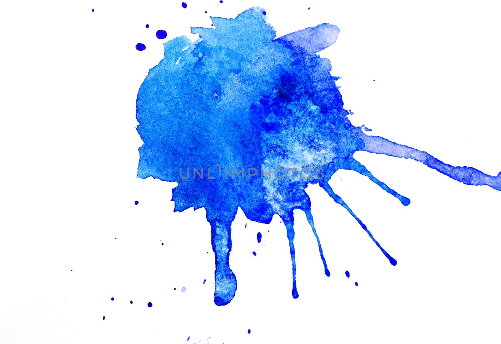 abstract watercolor background as blots on white background.