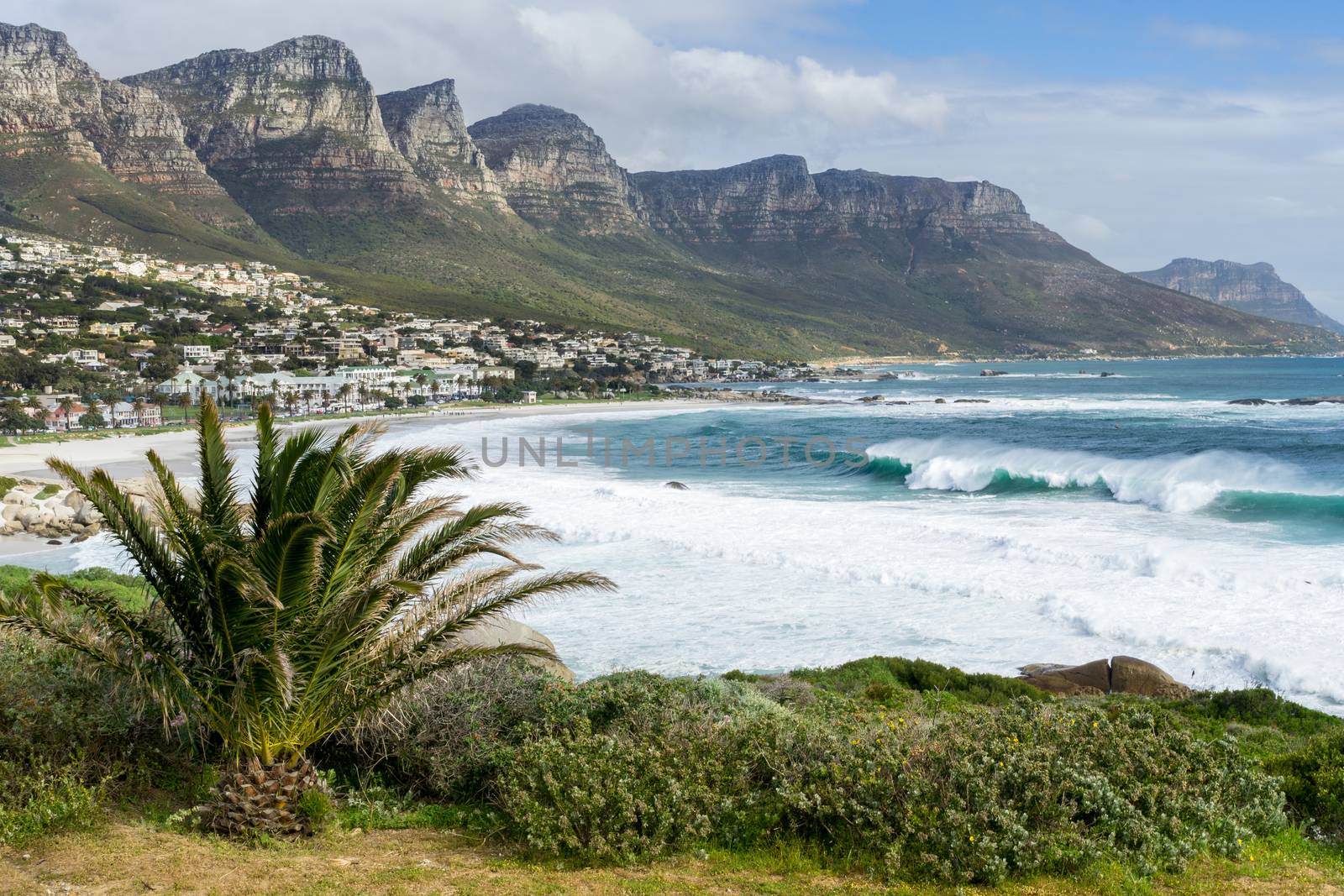 The beautiful Western Cape, with its gorgeous mountains white sand beaches and clear blue, in South Africa