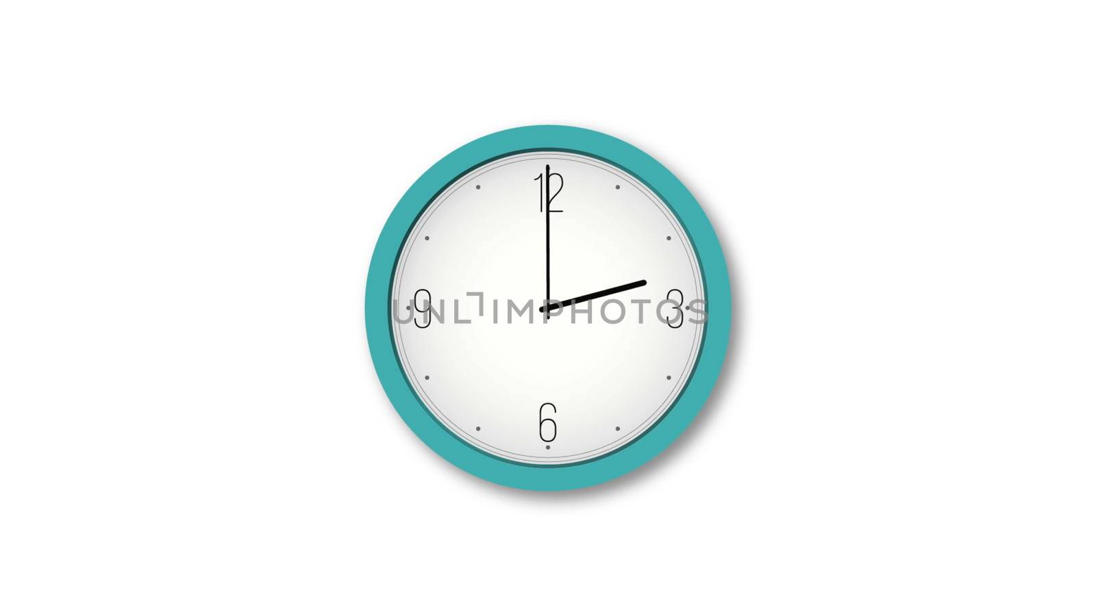 Animated clock counting down. Seamlessly loops. Time lapse