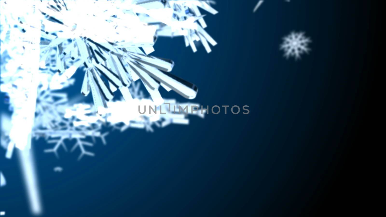 Snowflakes falling on colorfull background by nolimit046