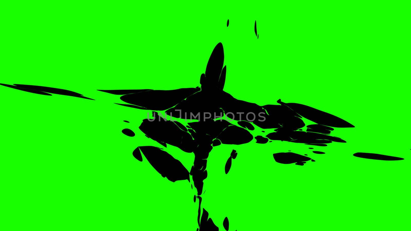 Tear transition. Green screen. Transparent background. Green and white