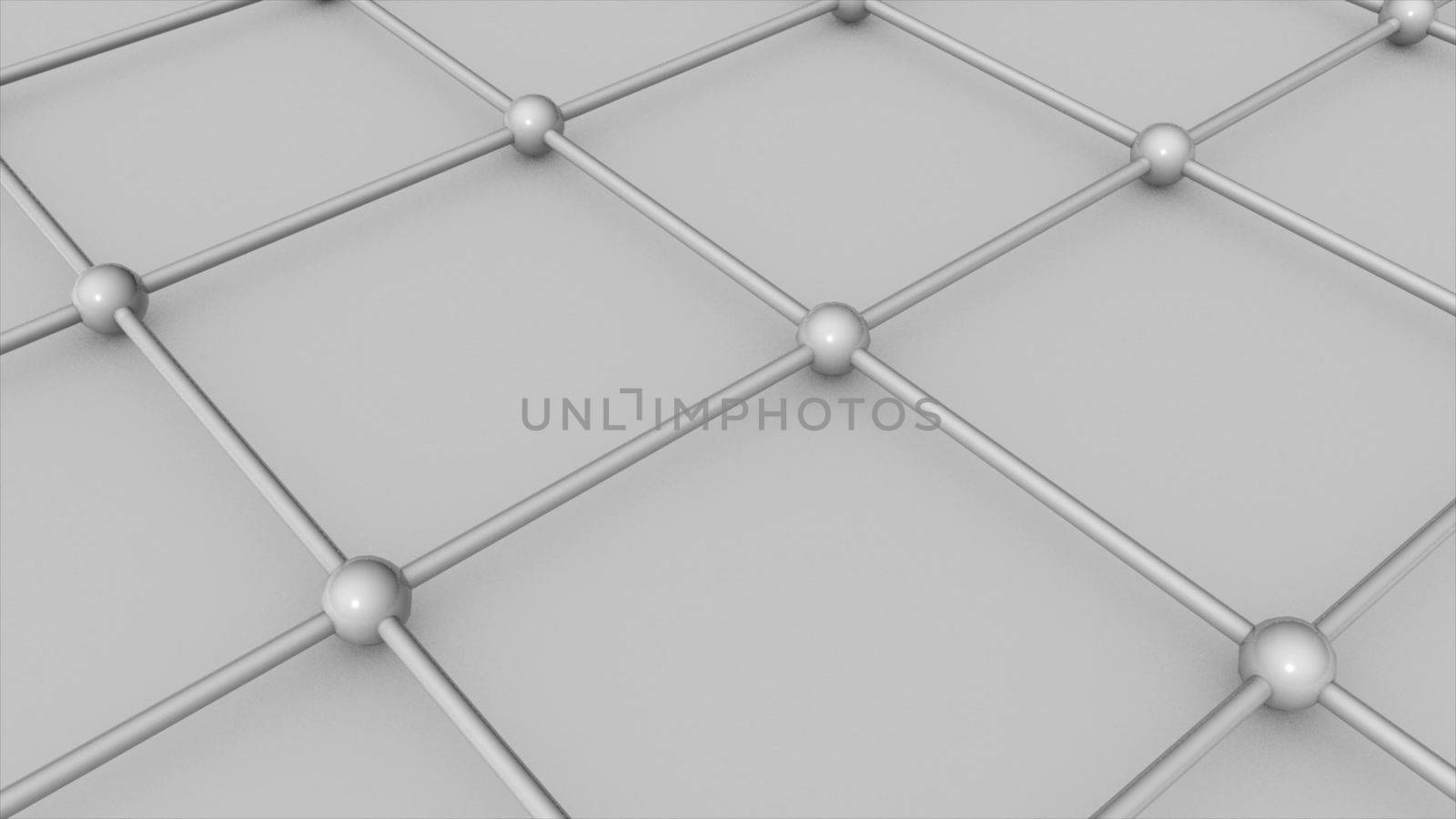Abstract 3d render Molecular floor. Technology background