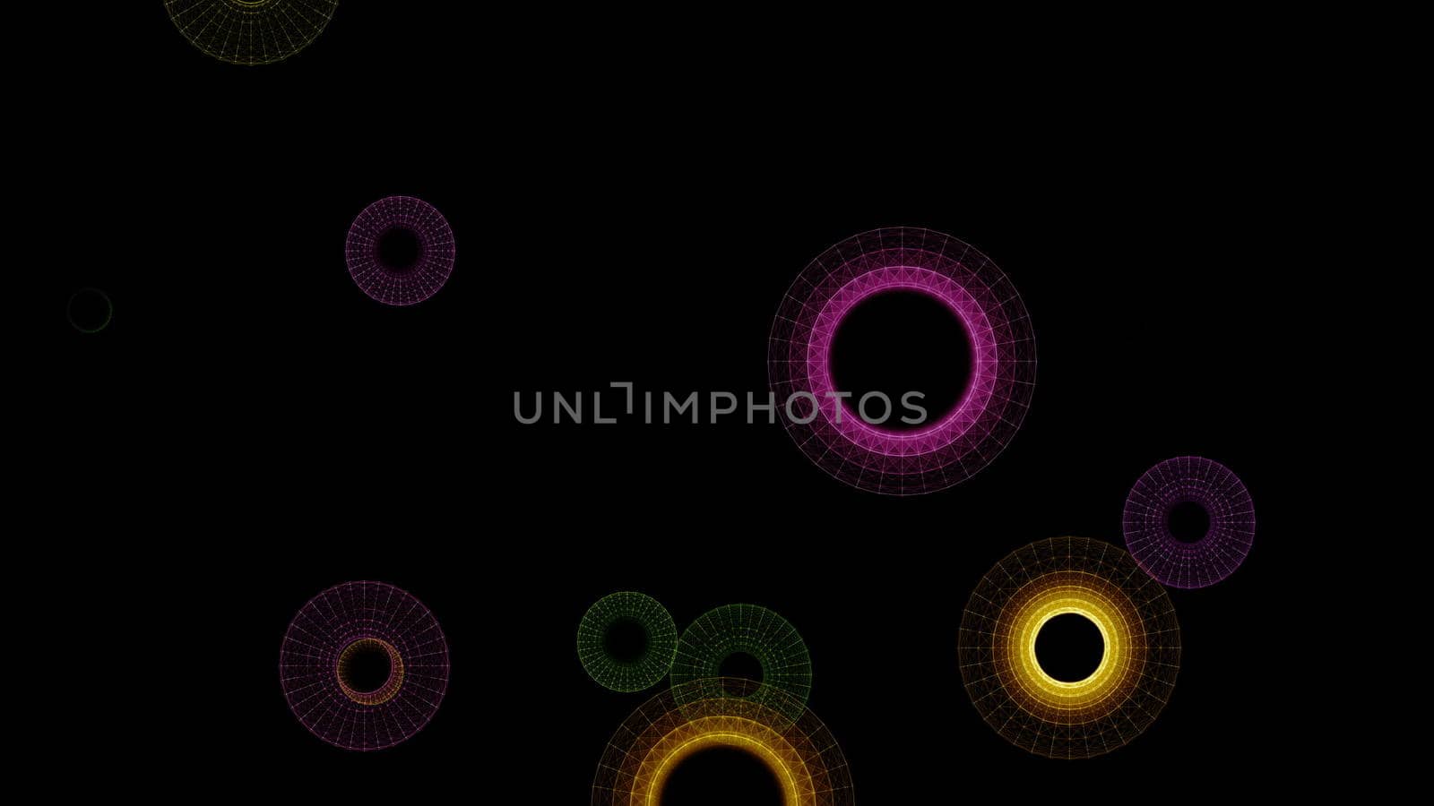 Triangles fireworks. CG Technology background. Colorful element