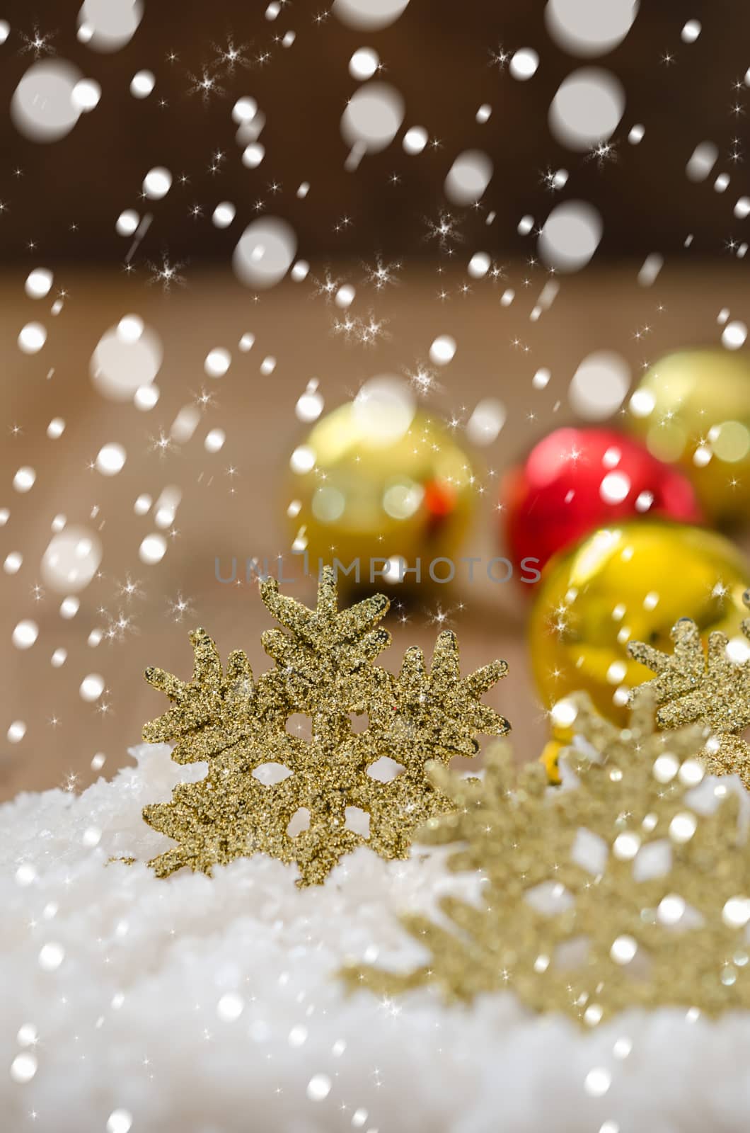 Christmas Decoration Over Wooden  by rakratchada