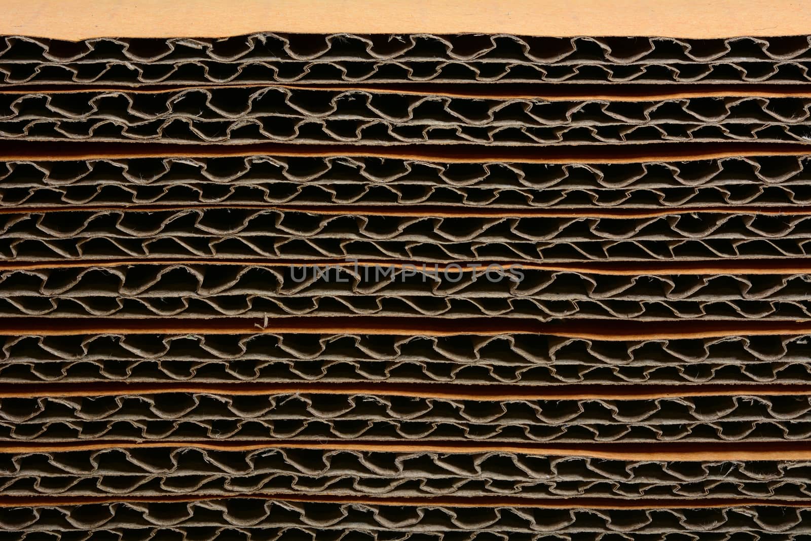 side view of a stacked corrugated cardboard by ipuwadol