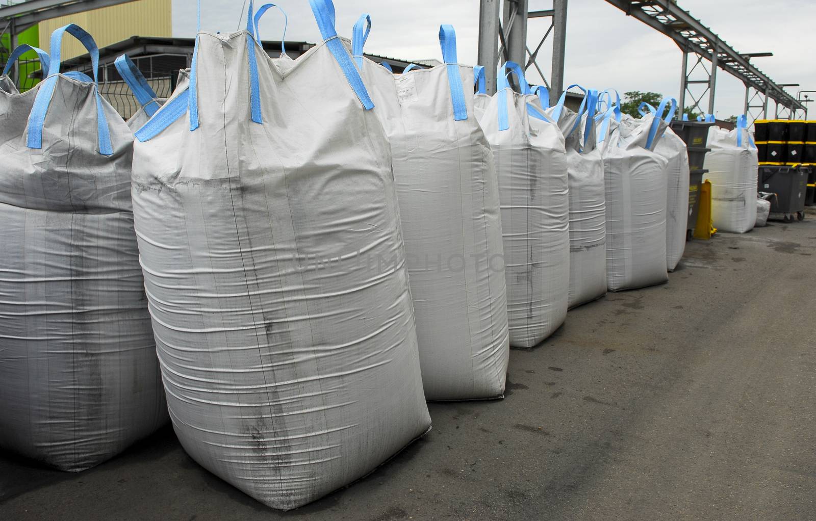 Storage tanks, chemical storage areas, waste recycling