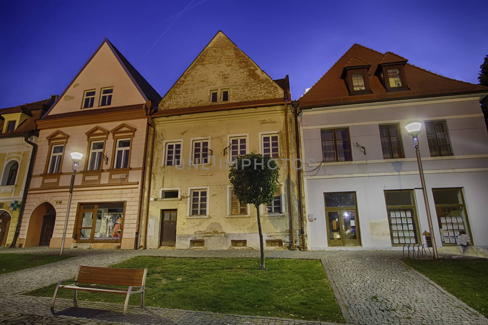 Historic city center of Bardejov in Slovakia