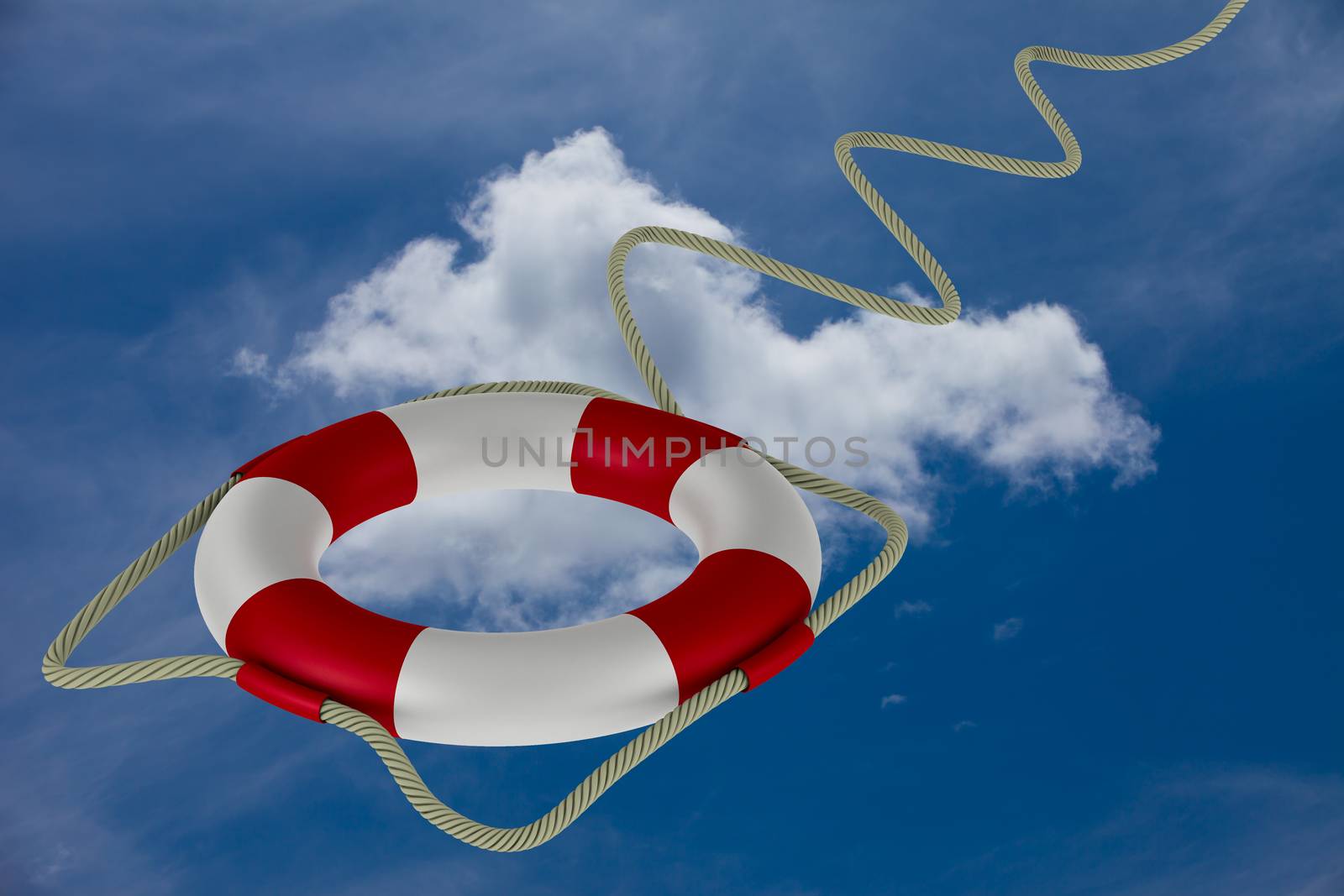 lifebuoy on white background. Isolated 3D image by ISerg