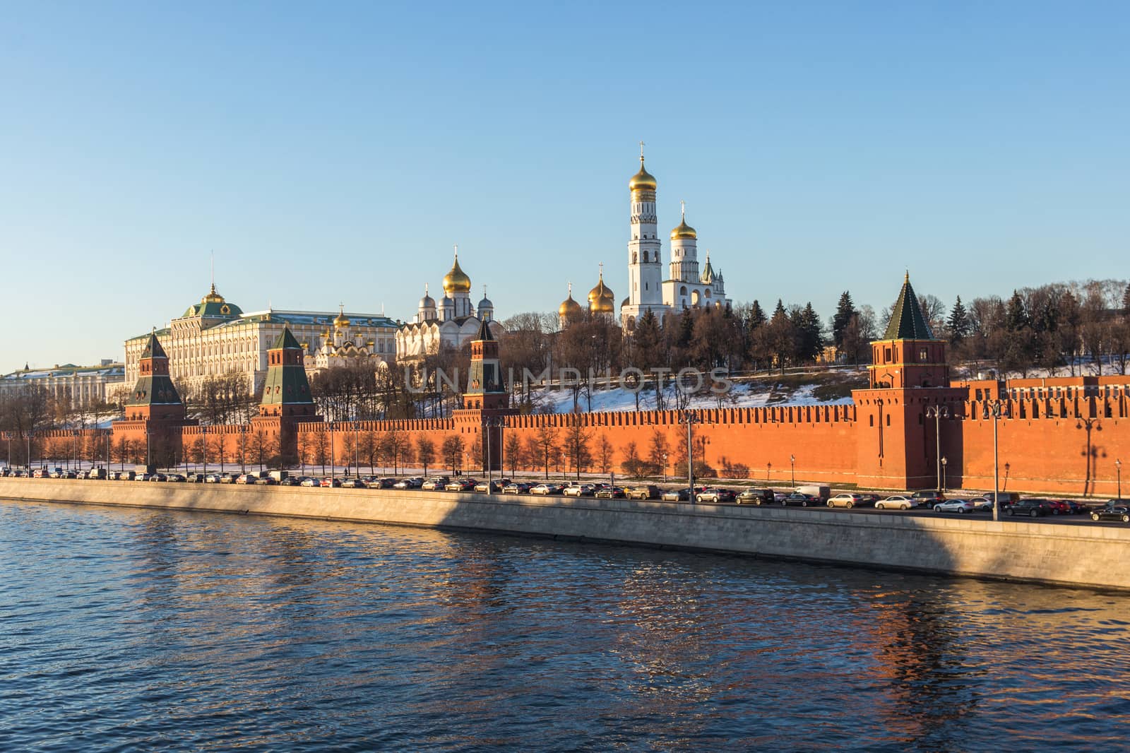 Moscow kremlin at sunset