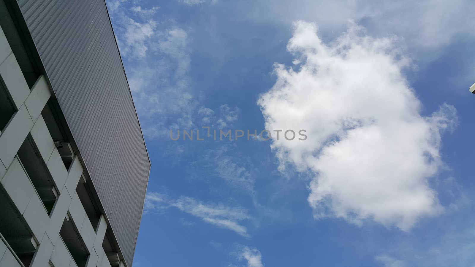 Car park building and blue sky. by s3410312