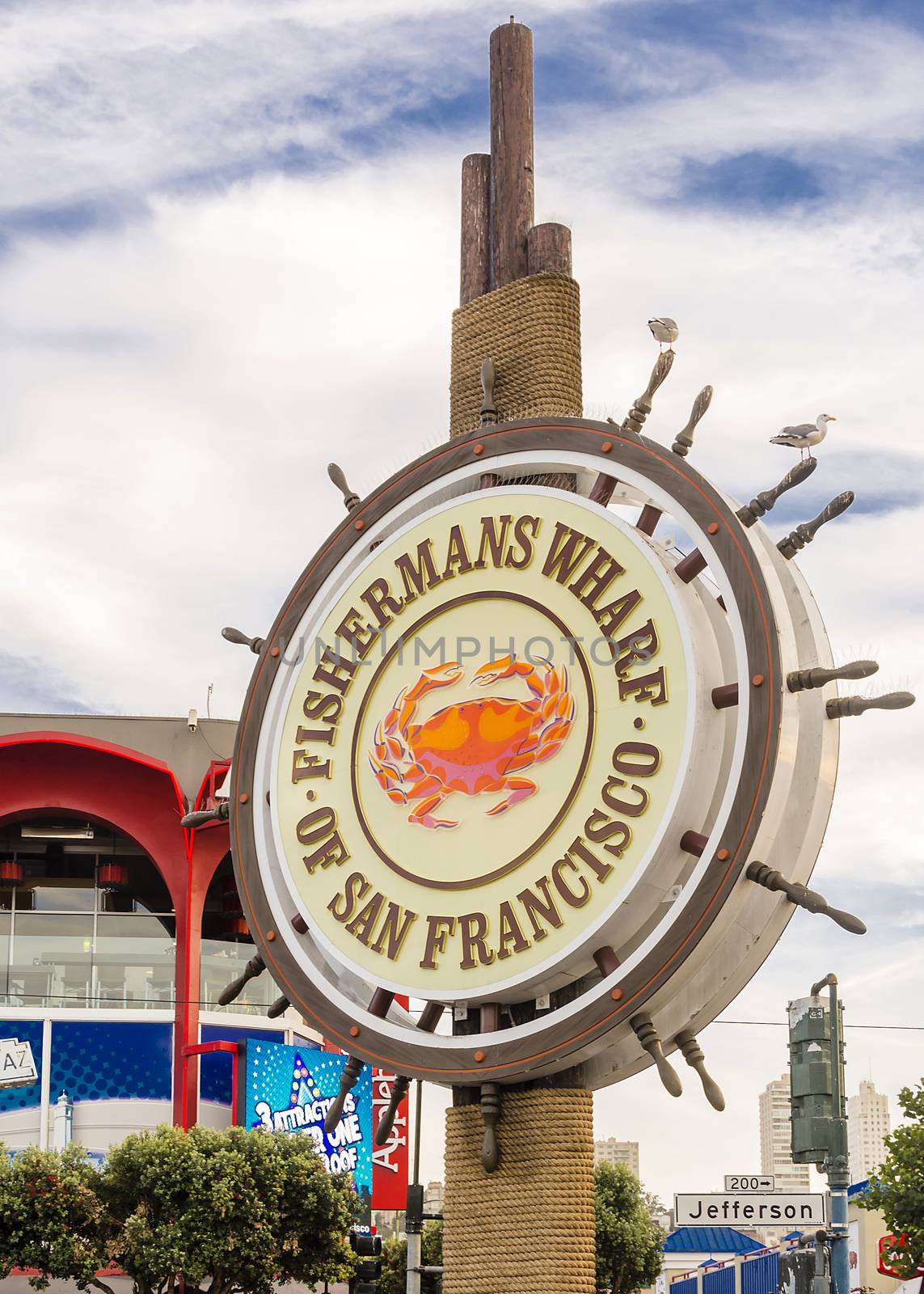 San Francisco, CA, USA, October 23, 2016: Fishermans Wharf of San Francisco Sign