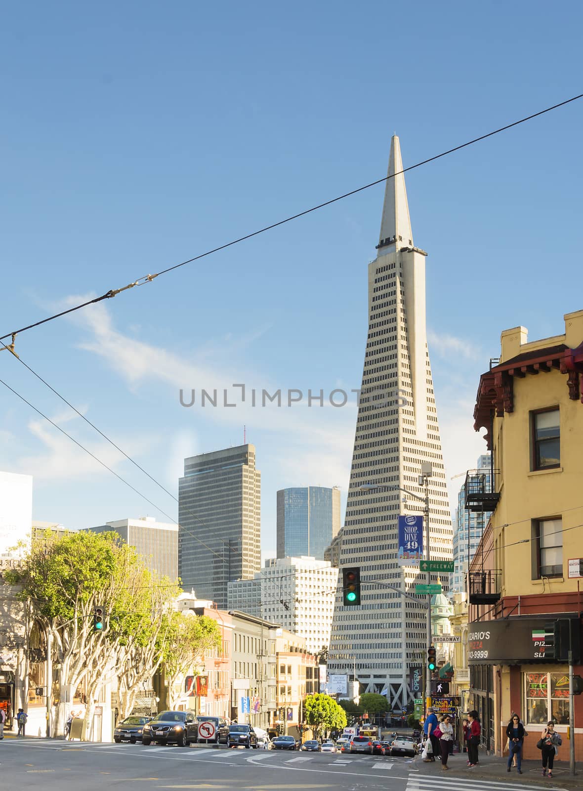 San Francisco, CA, USA, october 23, 2016: Transamerica building with its pyramid shape in San Francisco