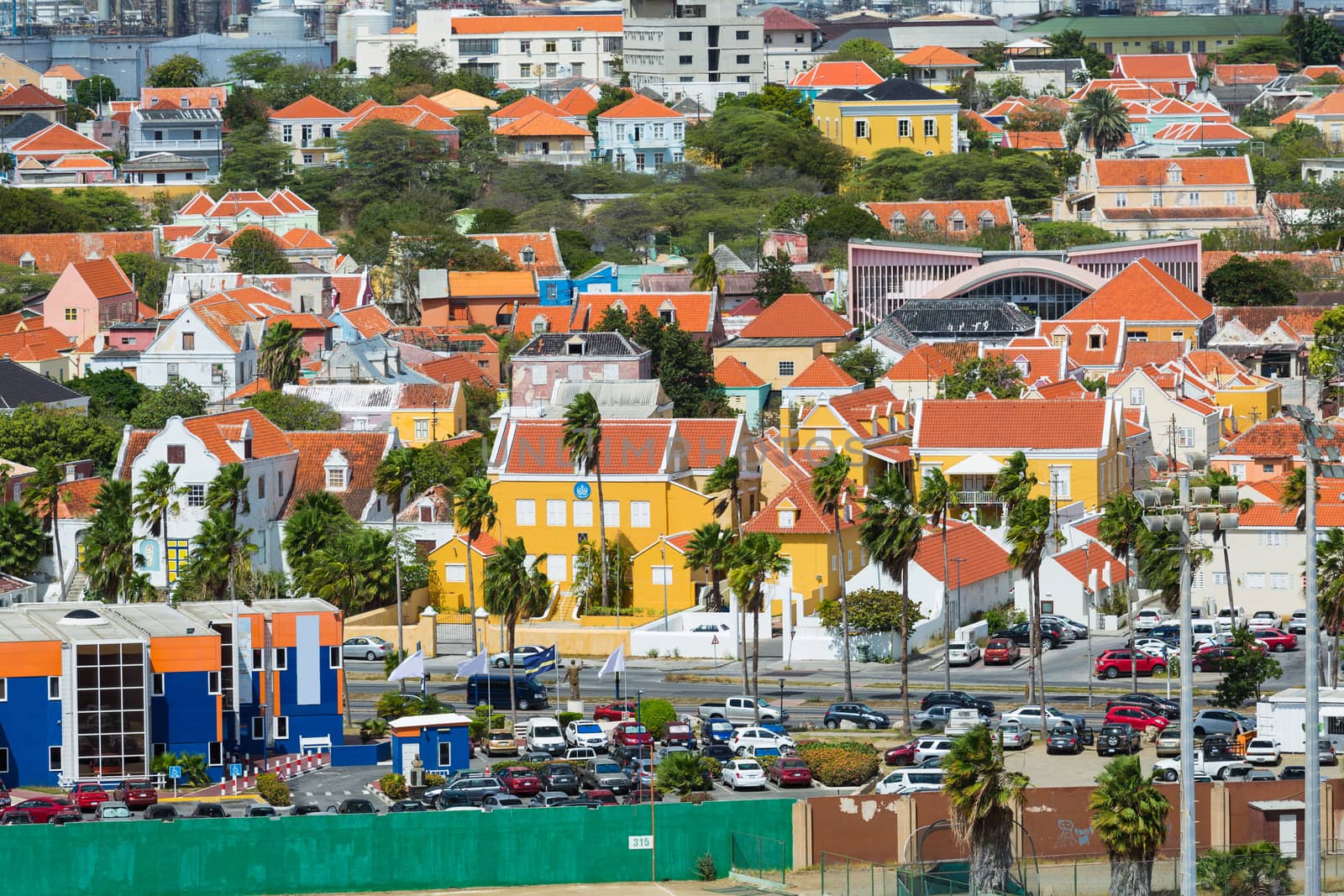 Typical residences and homes in Curacao by chrisukphoto