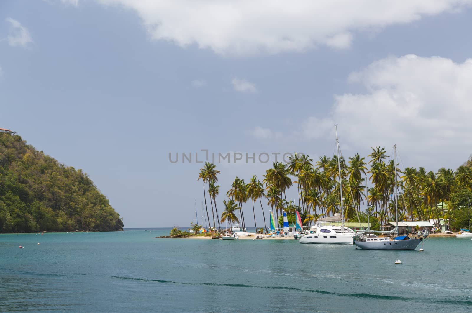 Calm bay in St Lucia by chrisukphoto