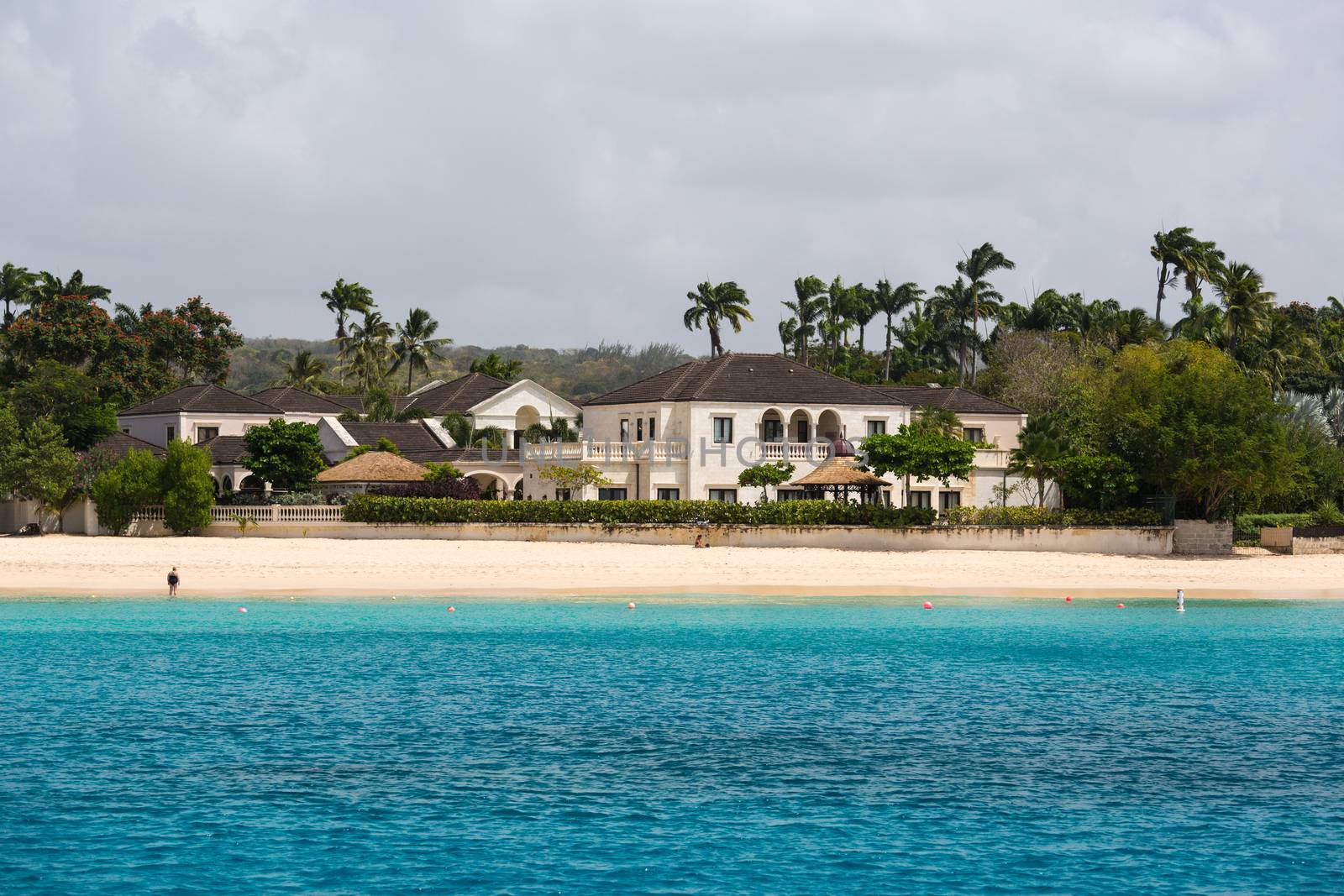 Residences as seen from a catamaran off the coastline of Barbados