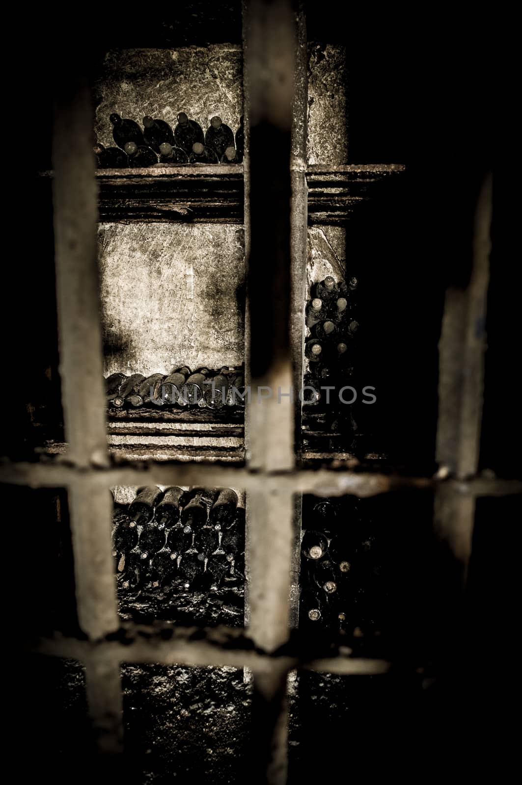 Old and Dusty Wine Bottles, France, Gironde, Aquitaine