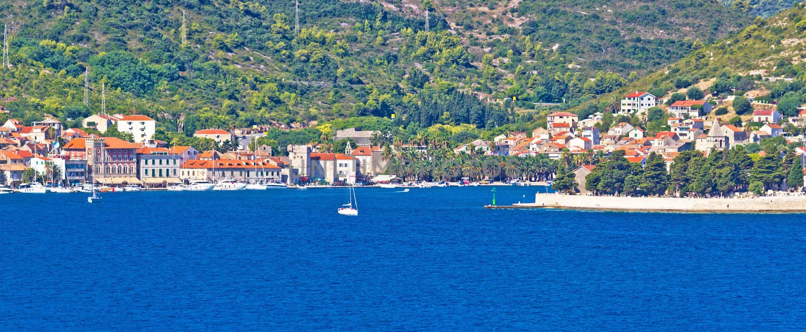 Island of Vis seafront panorama, Dalmatia, Croatia