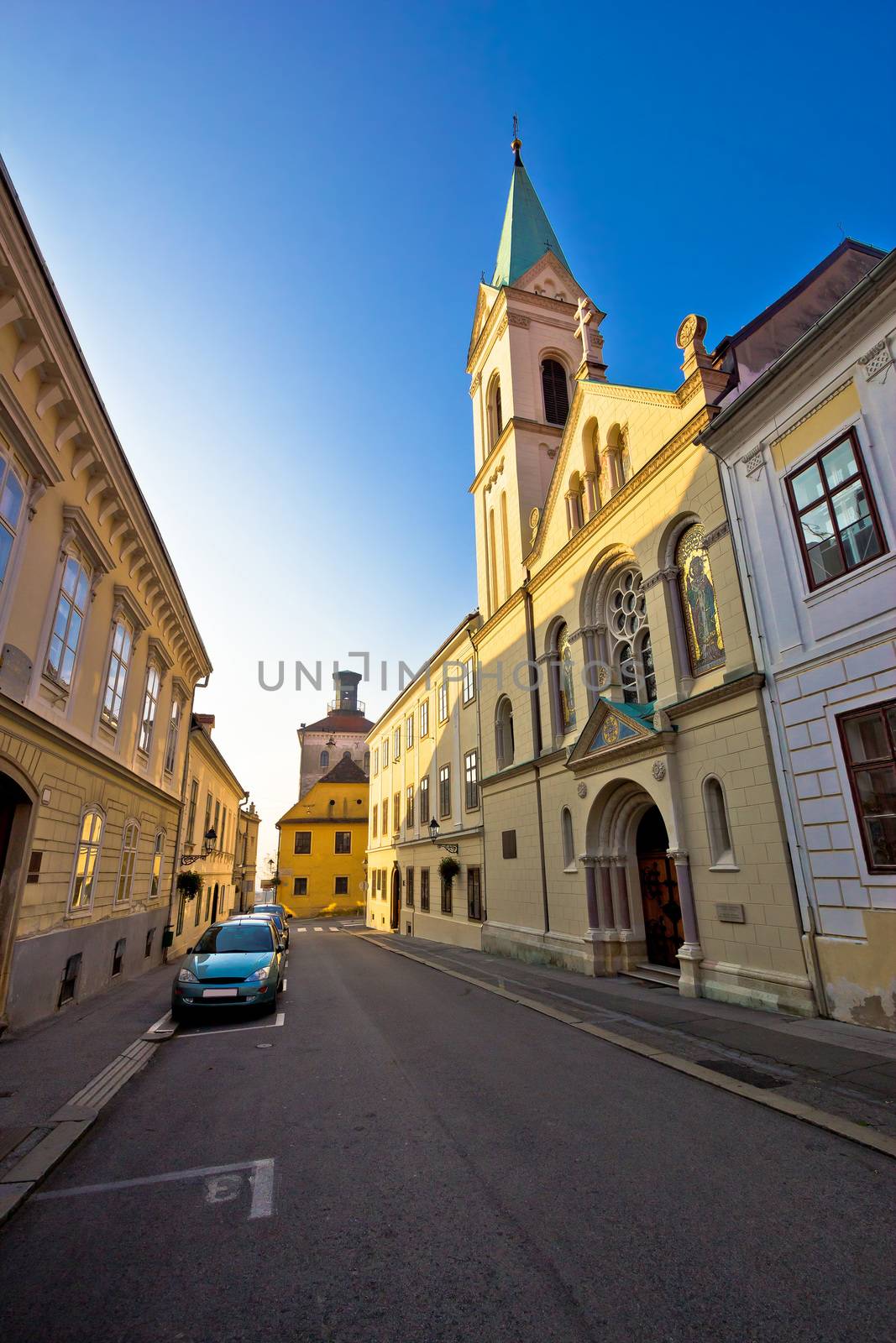 Historic Zagreb upper town street view by xbrchx