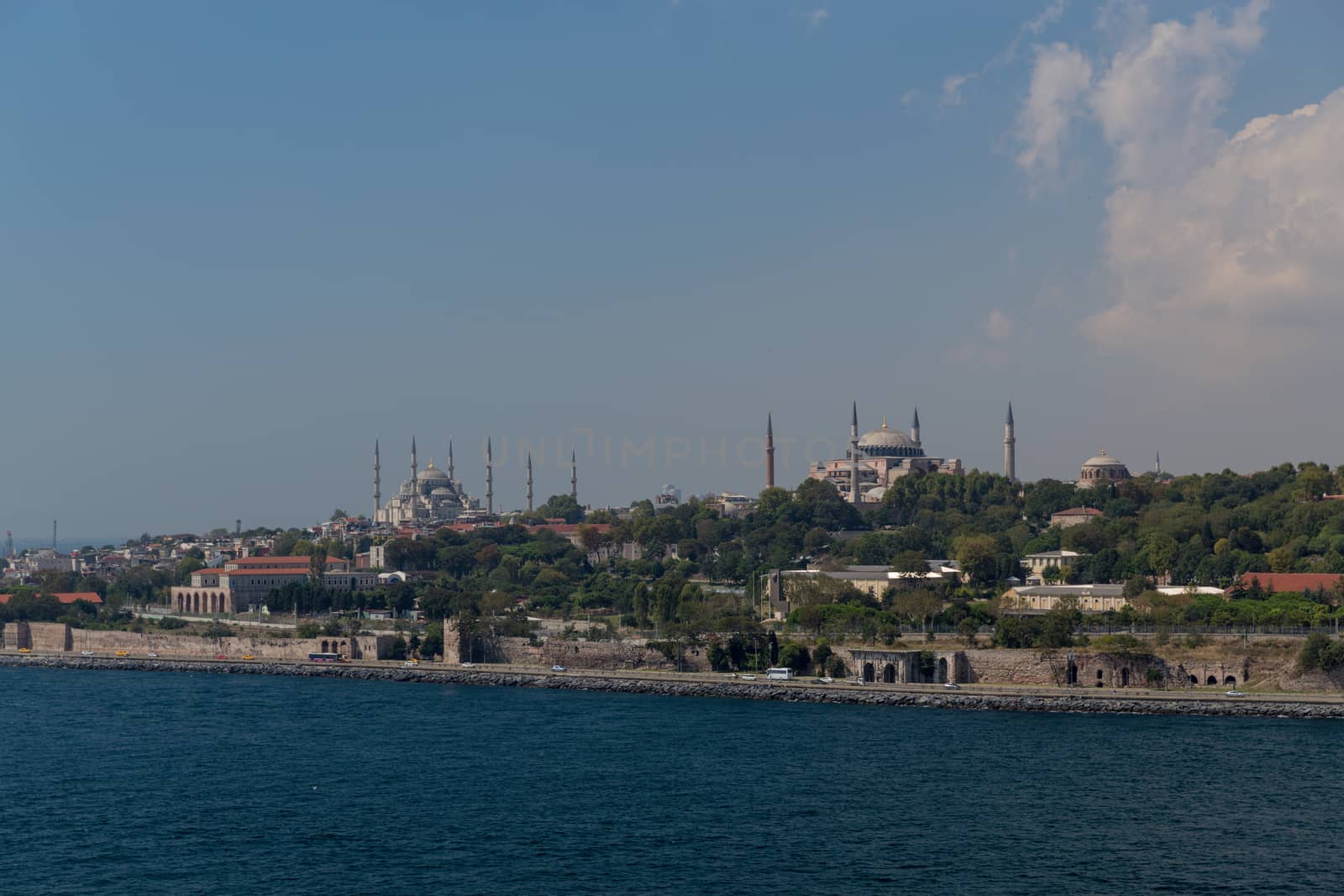 Taken from a cruise ship, this is the Older Skyline of Istanbul