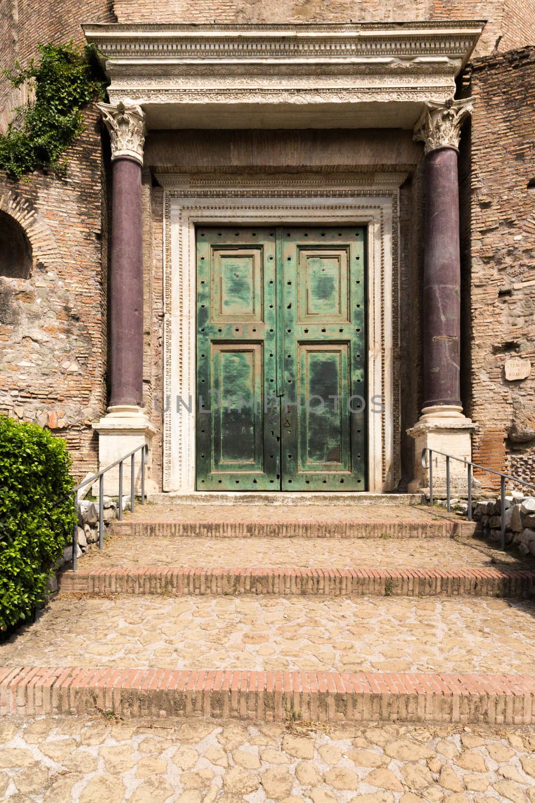 Ancient door in Rome by chrisukphoto