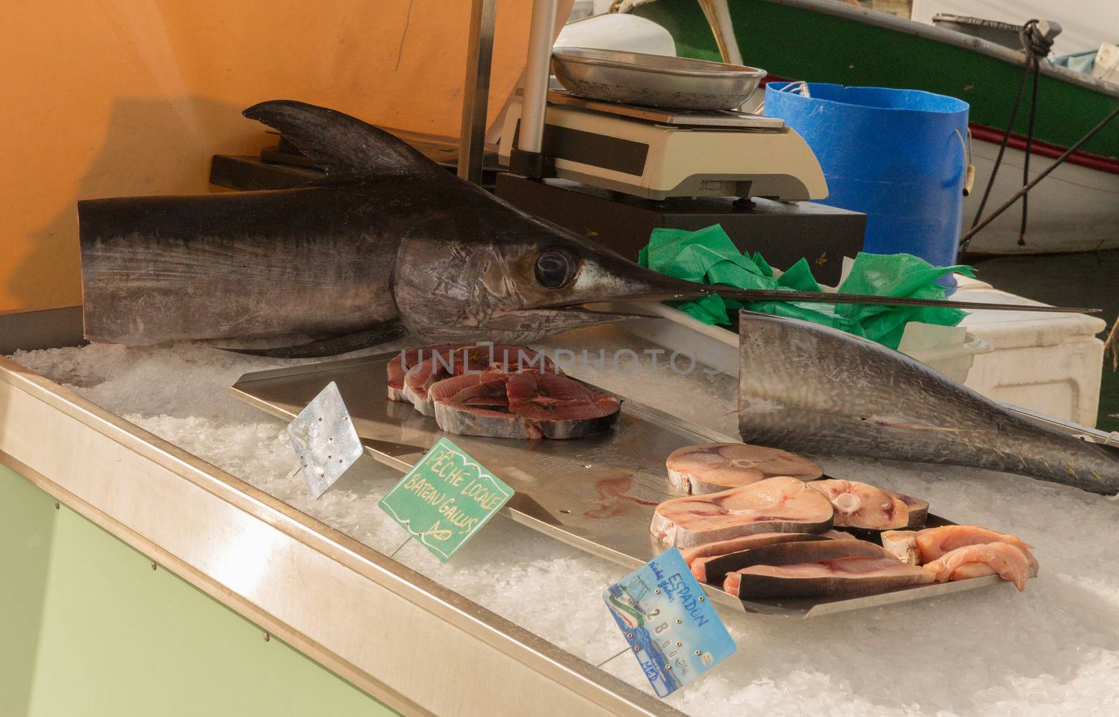 Fresh Swordfish for sale by chrisukphoto