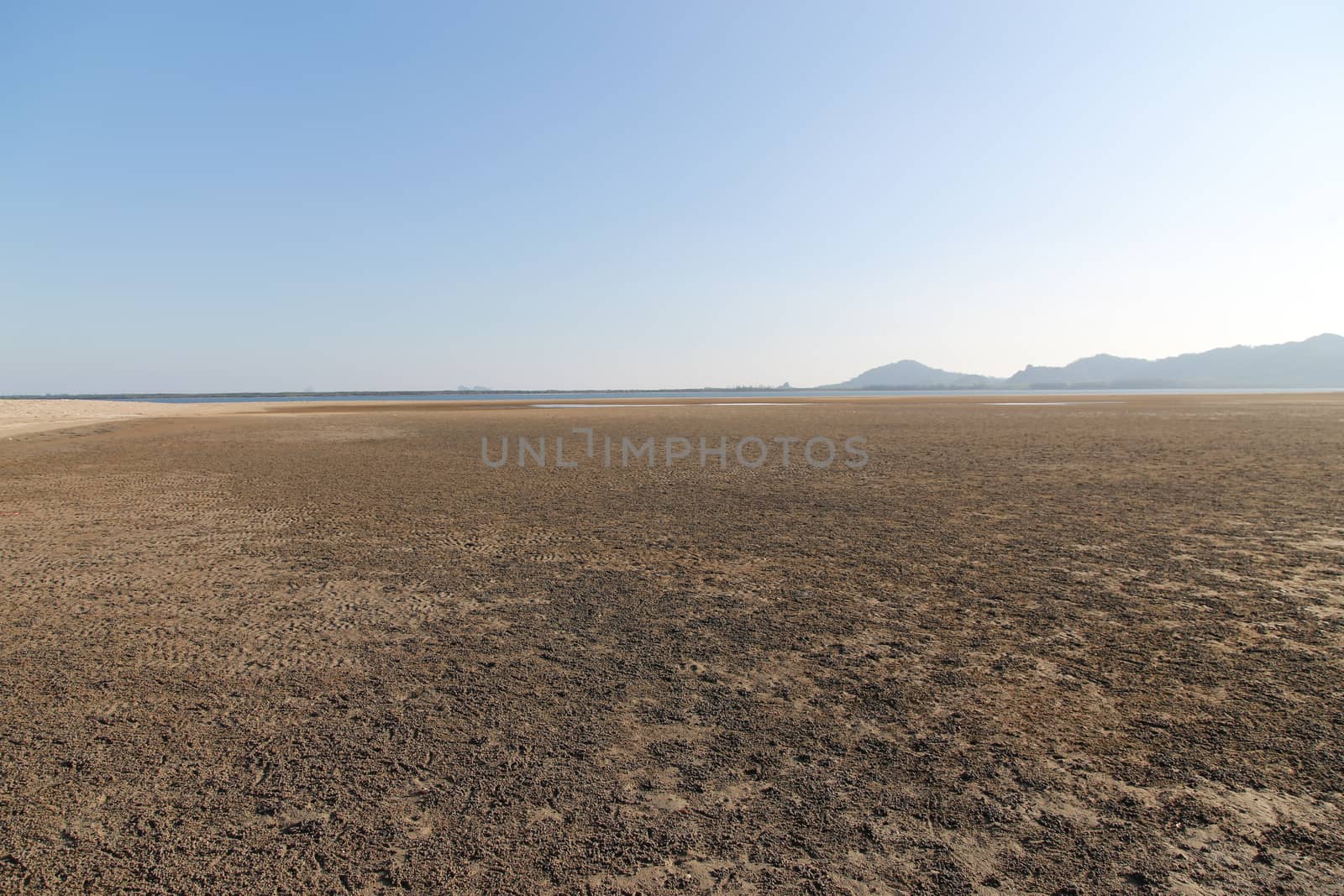 Beach appear when sea water down