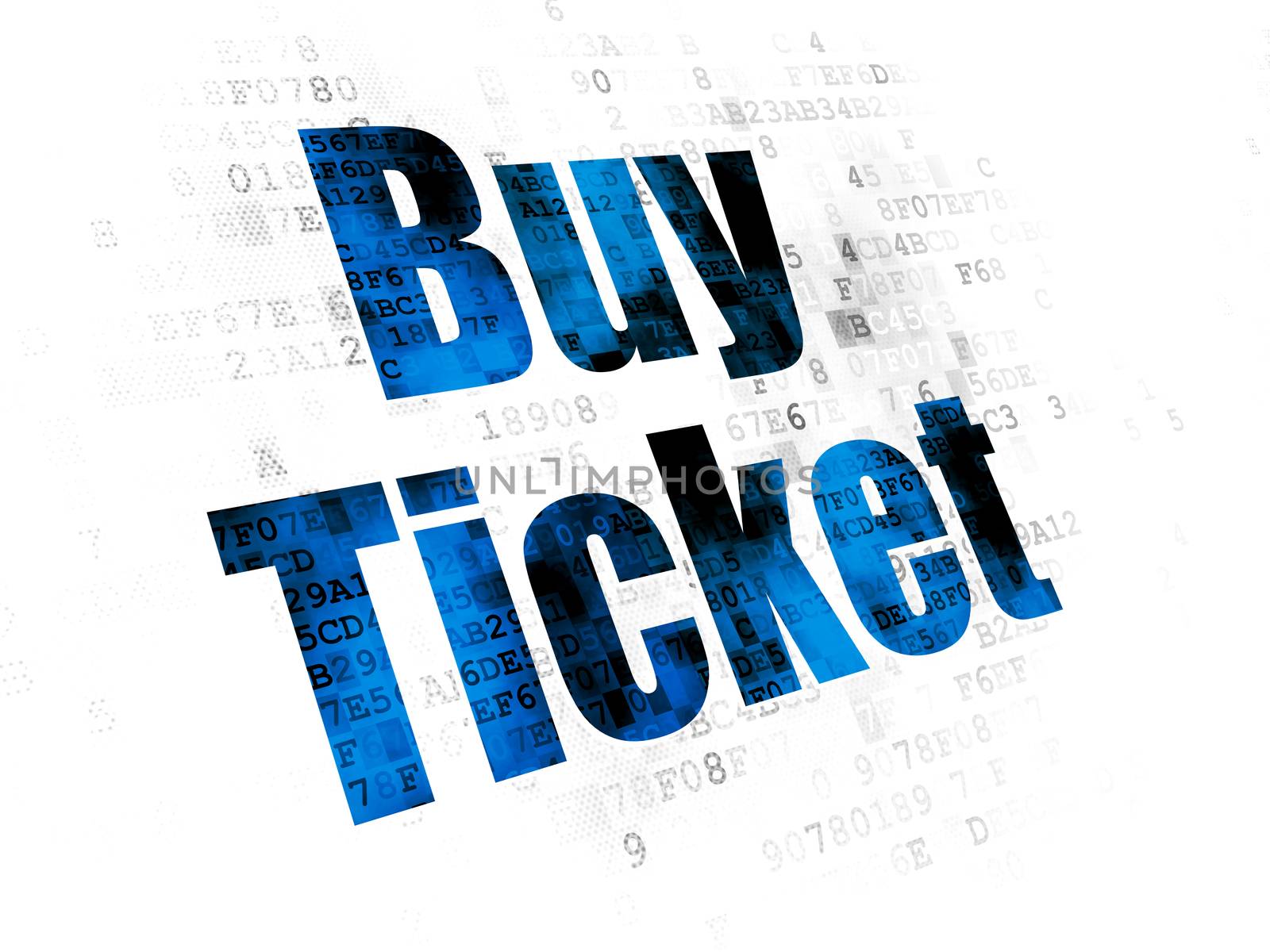 Tourism concept: Buy Ticket on Digital background by maxkabakov