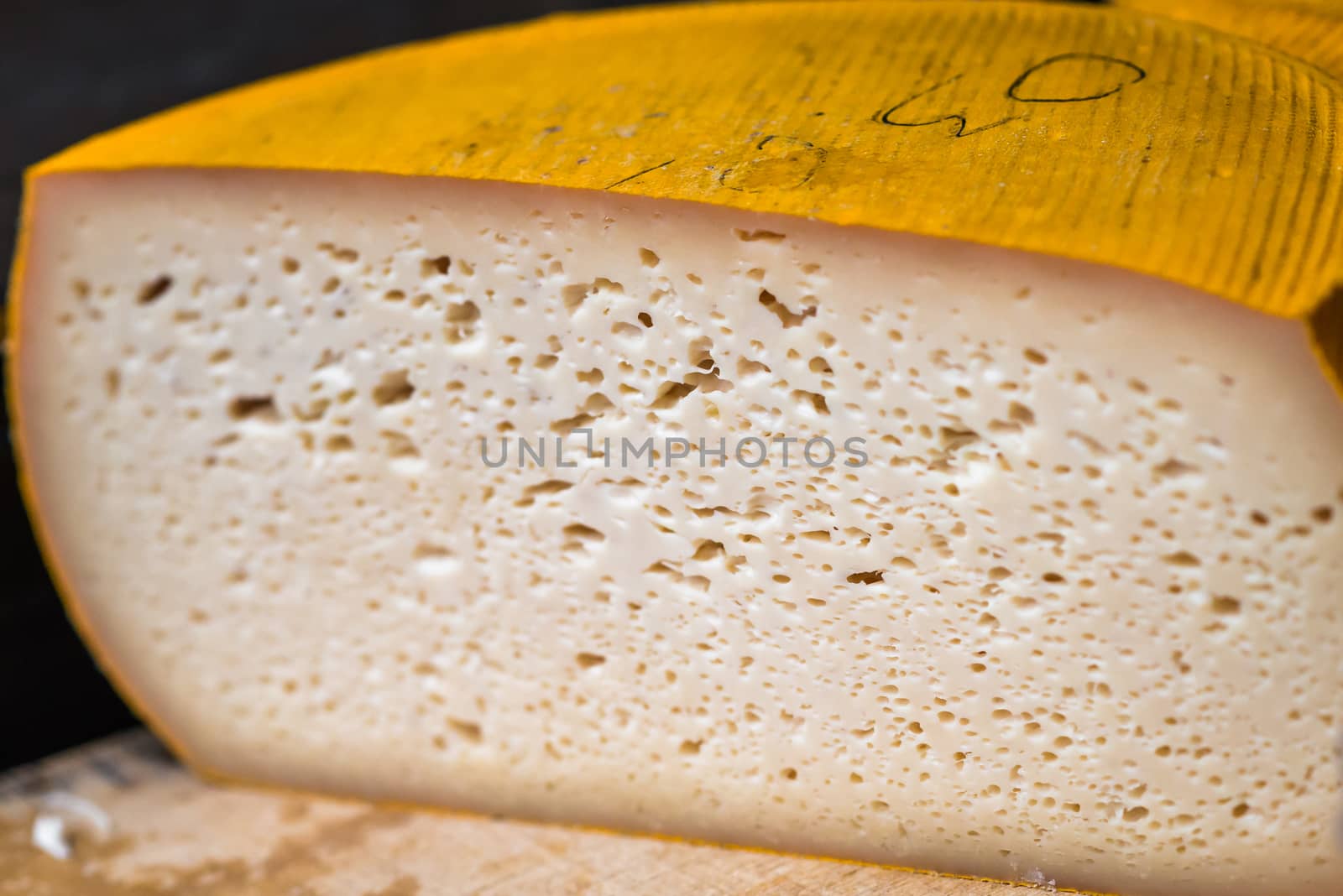 piece of hard cheese by okskukuruza