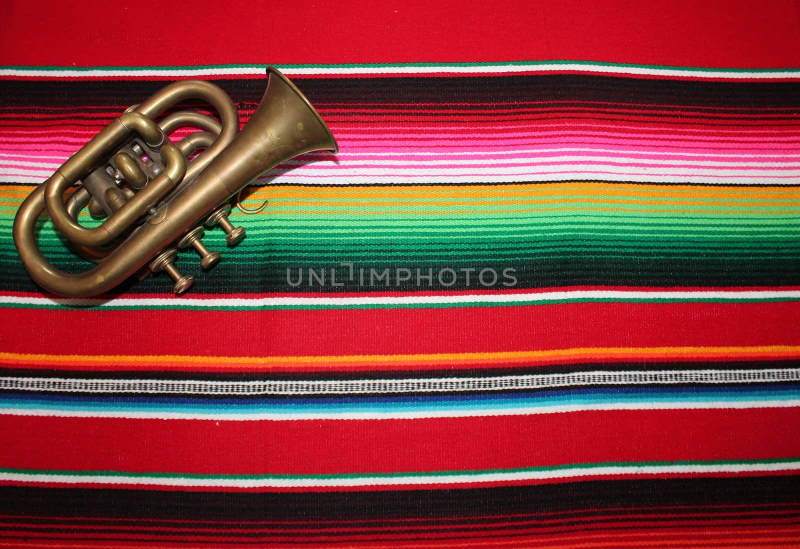 Mexico traditional cinco de mayo rug poncho fiesta background with stripes copy space