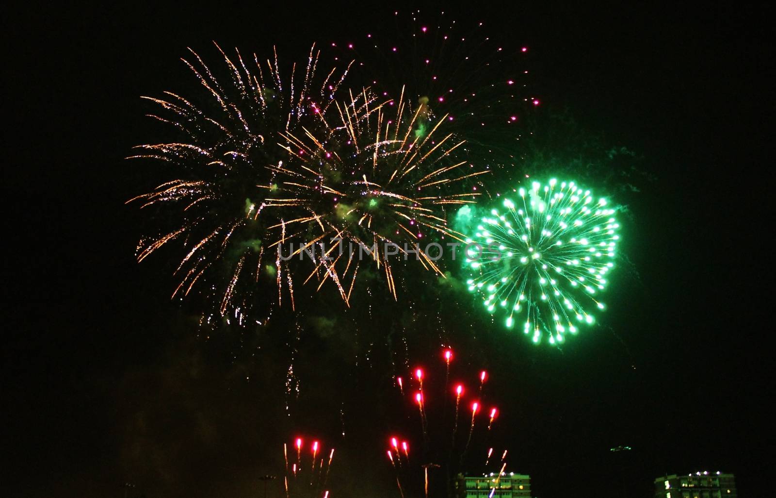 Fireworks light up the sky with dazzling display New years eve event 