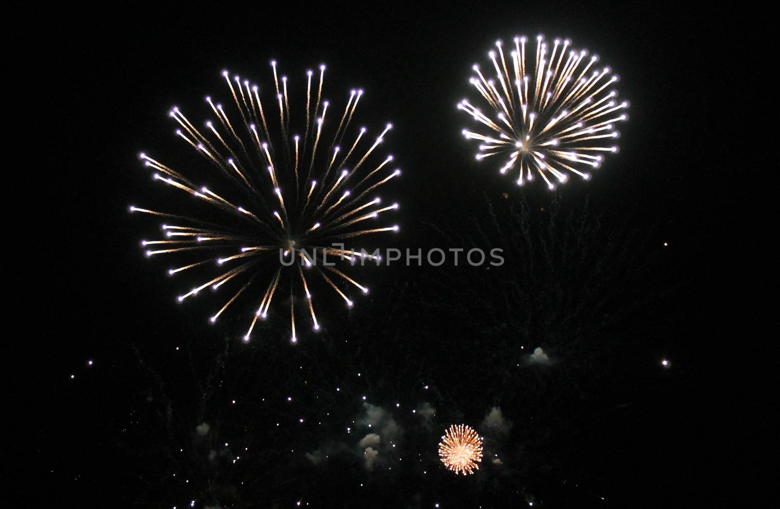 Fireworks light up the sky with dazzling display New years eve event 