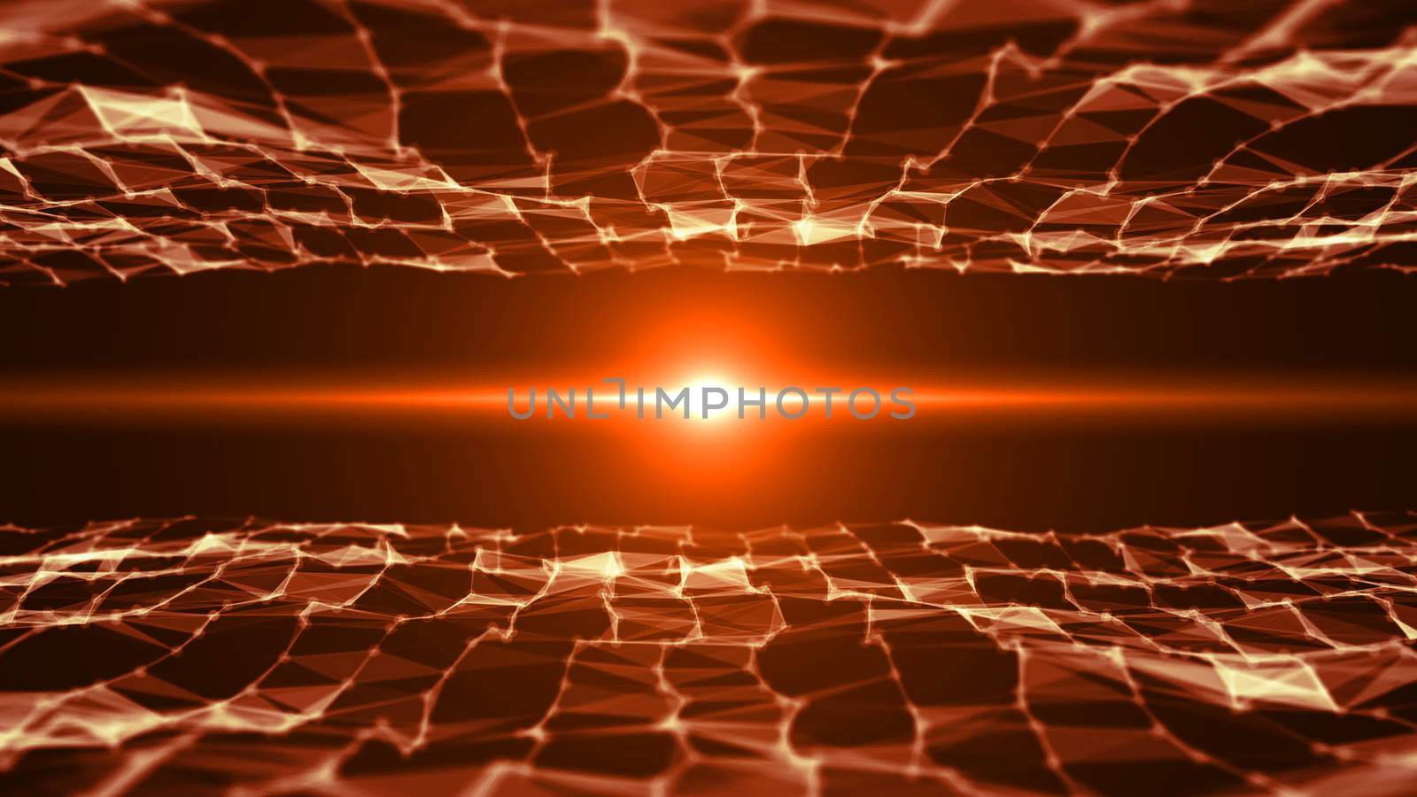 Abstract background with triangles and flares by nolimit046